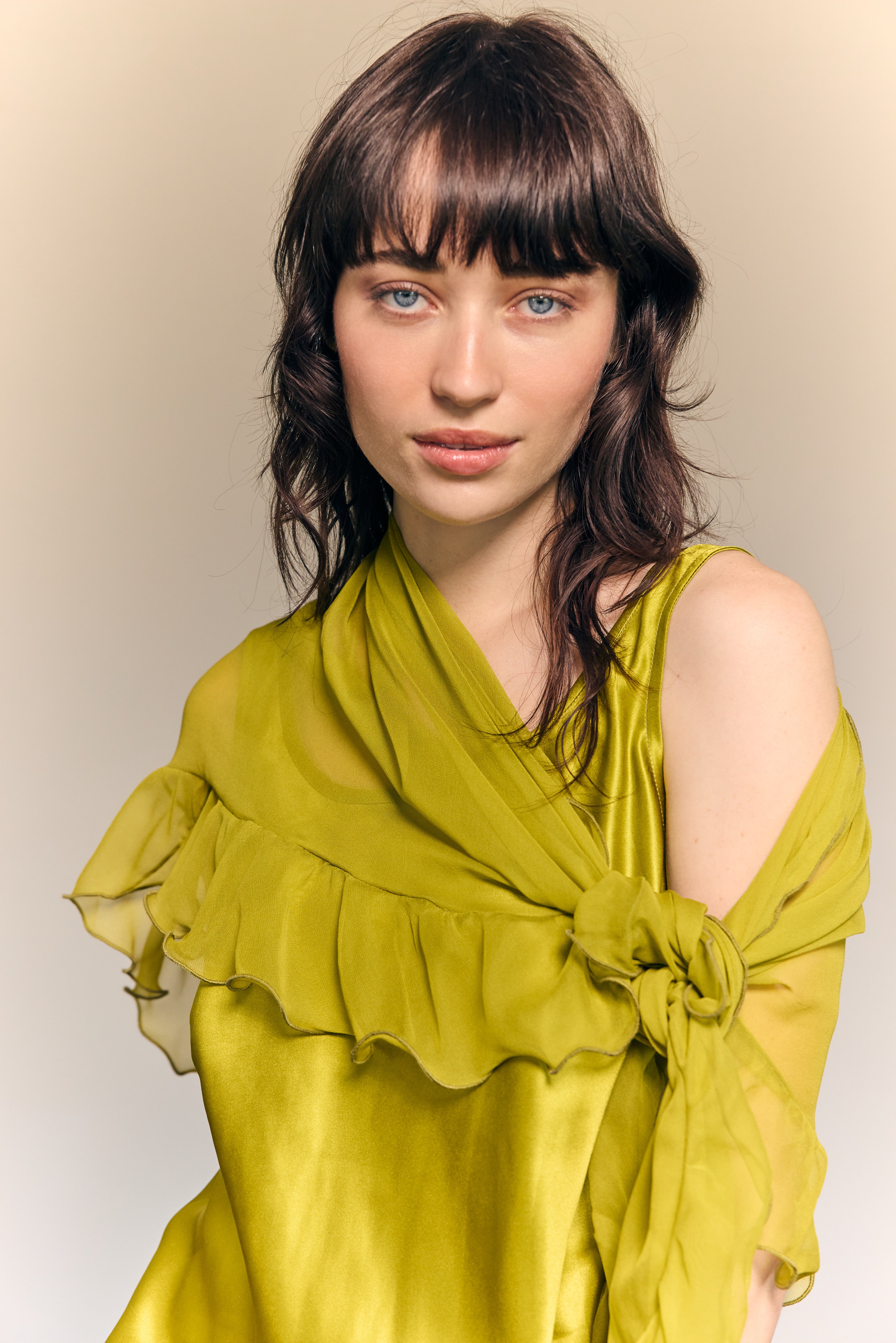 Coco Bias Top Silk Chartreuse