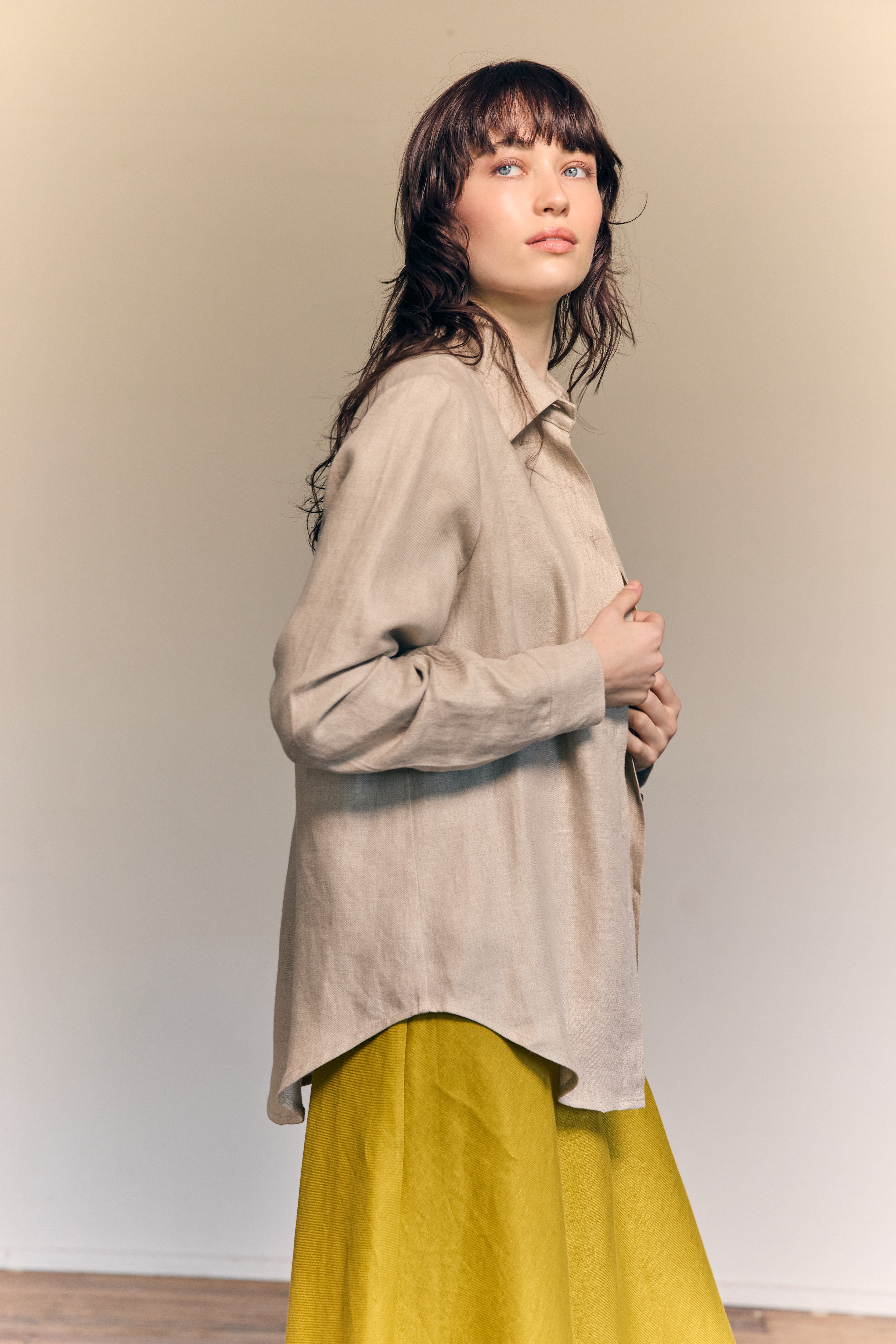 Chaqueta Adele Lino Crudo