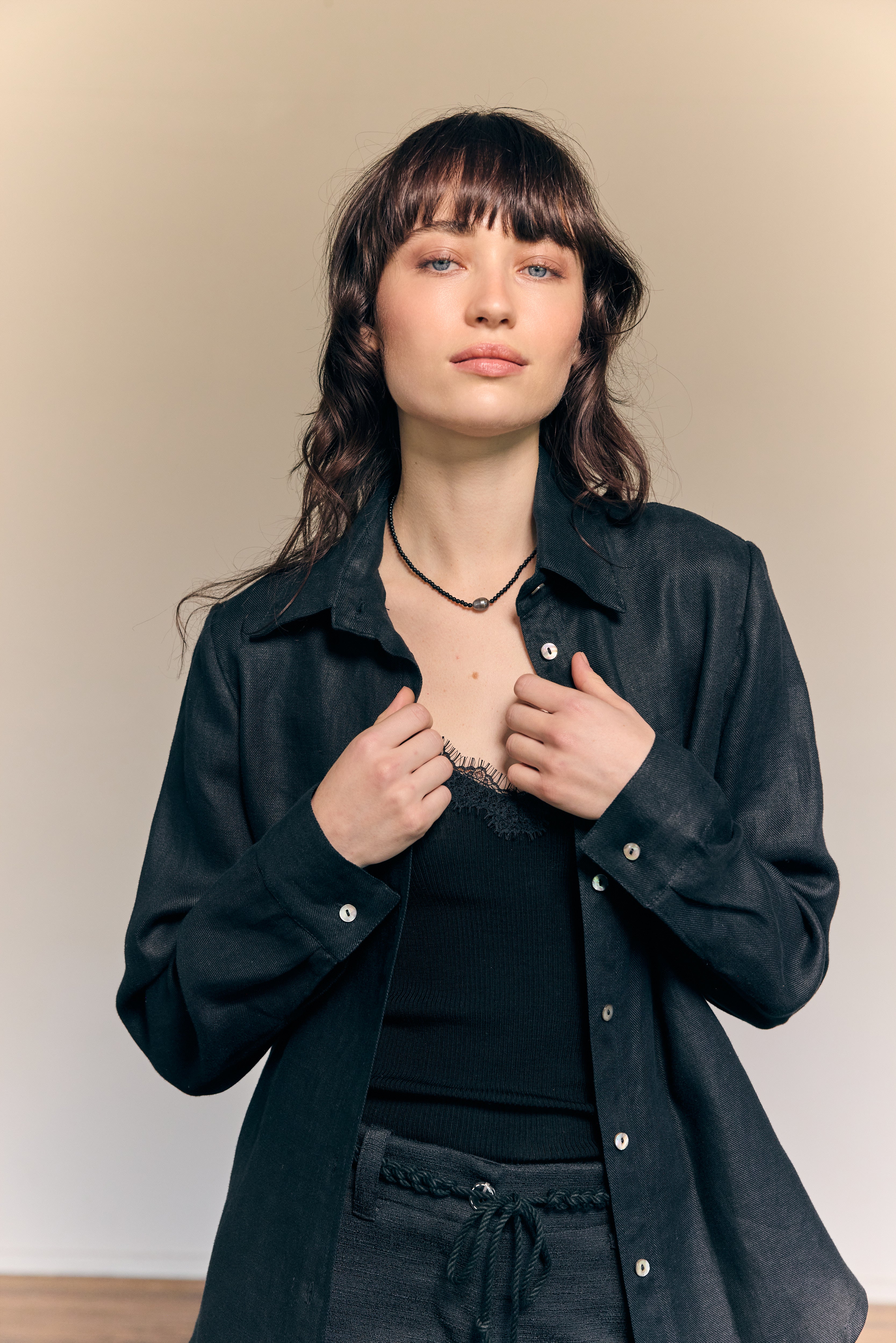 Chaqueta Adele Lino Crudo