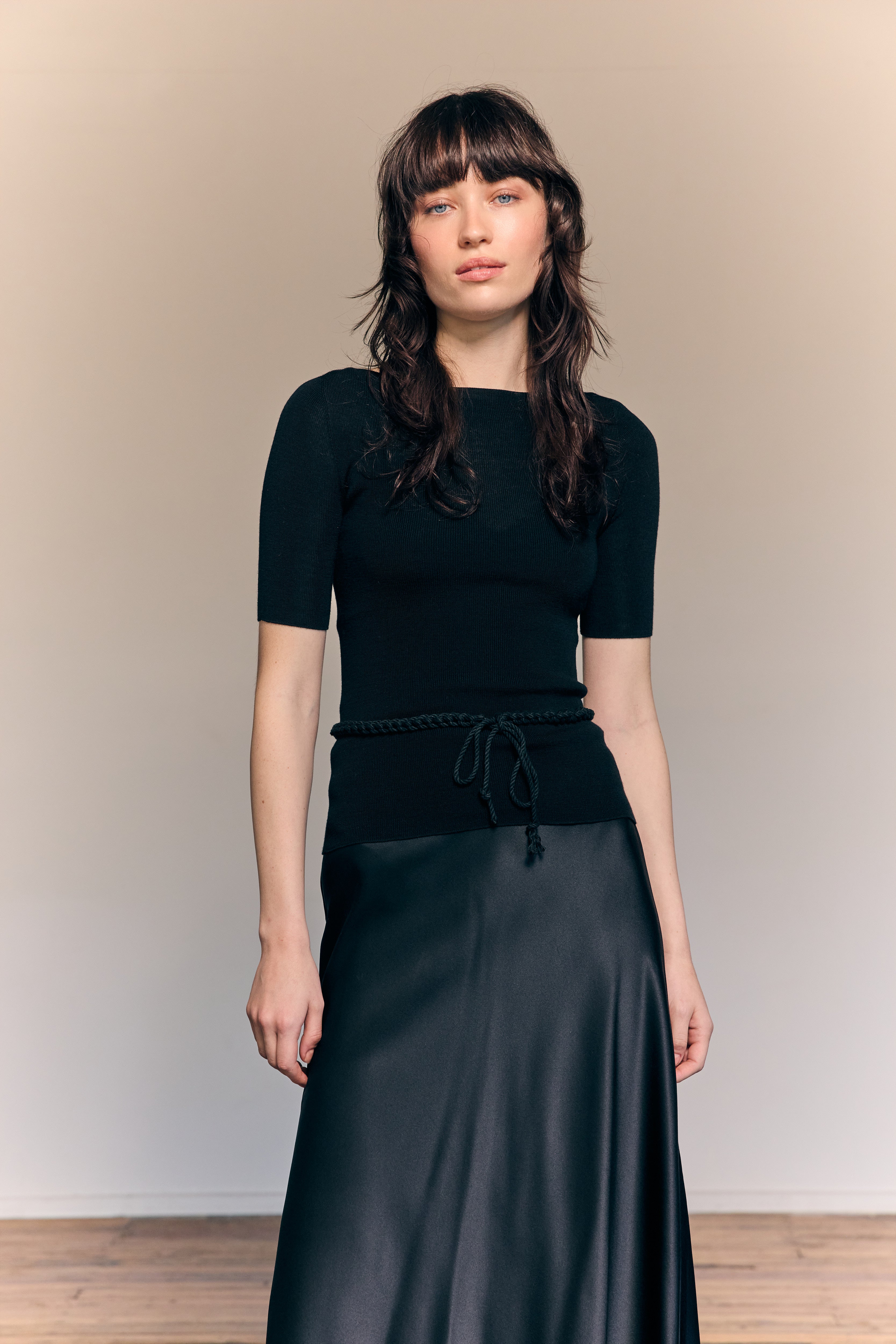 Amy Hand Knotted Belt Black