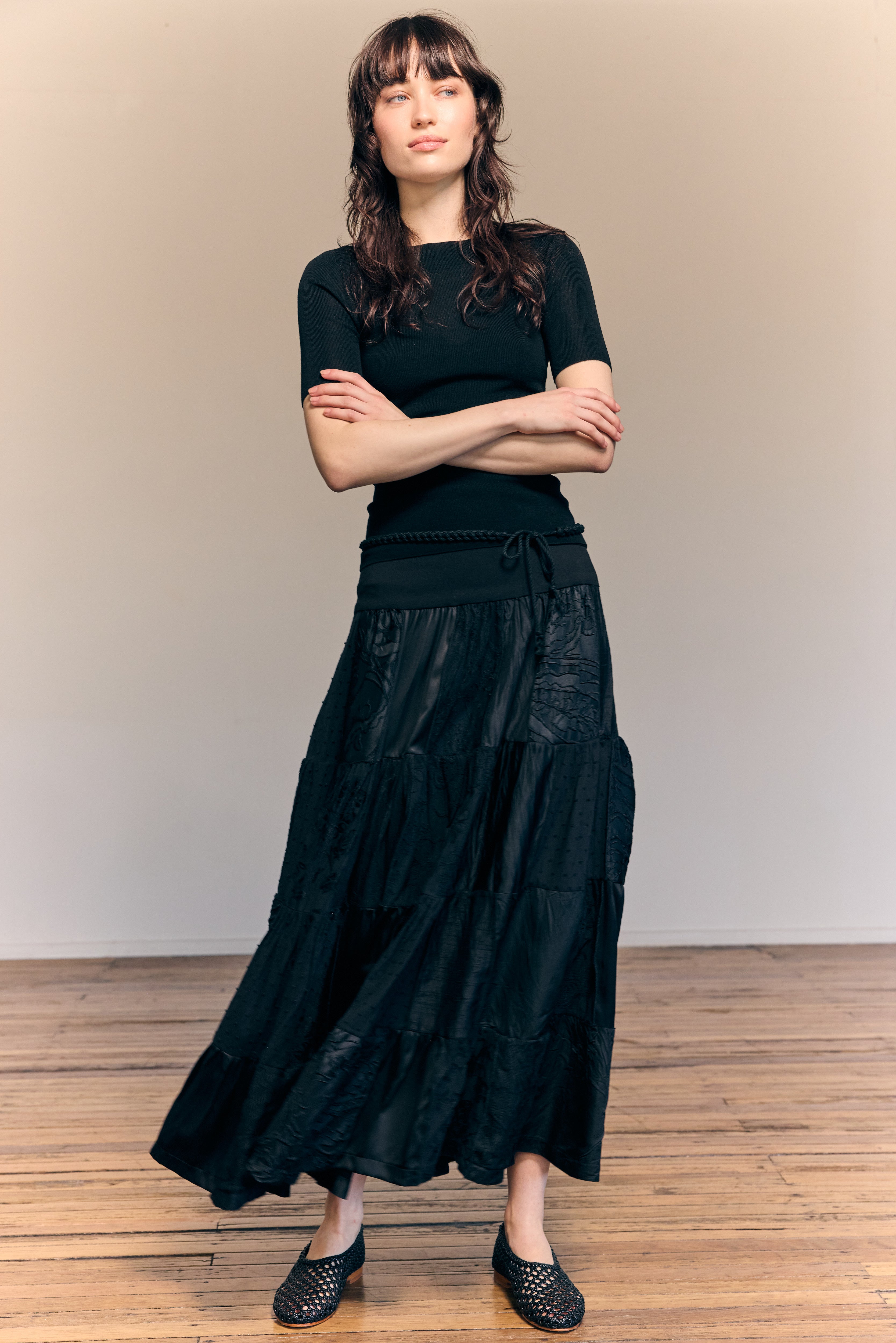 Hope Skirt Natural Fibres Black