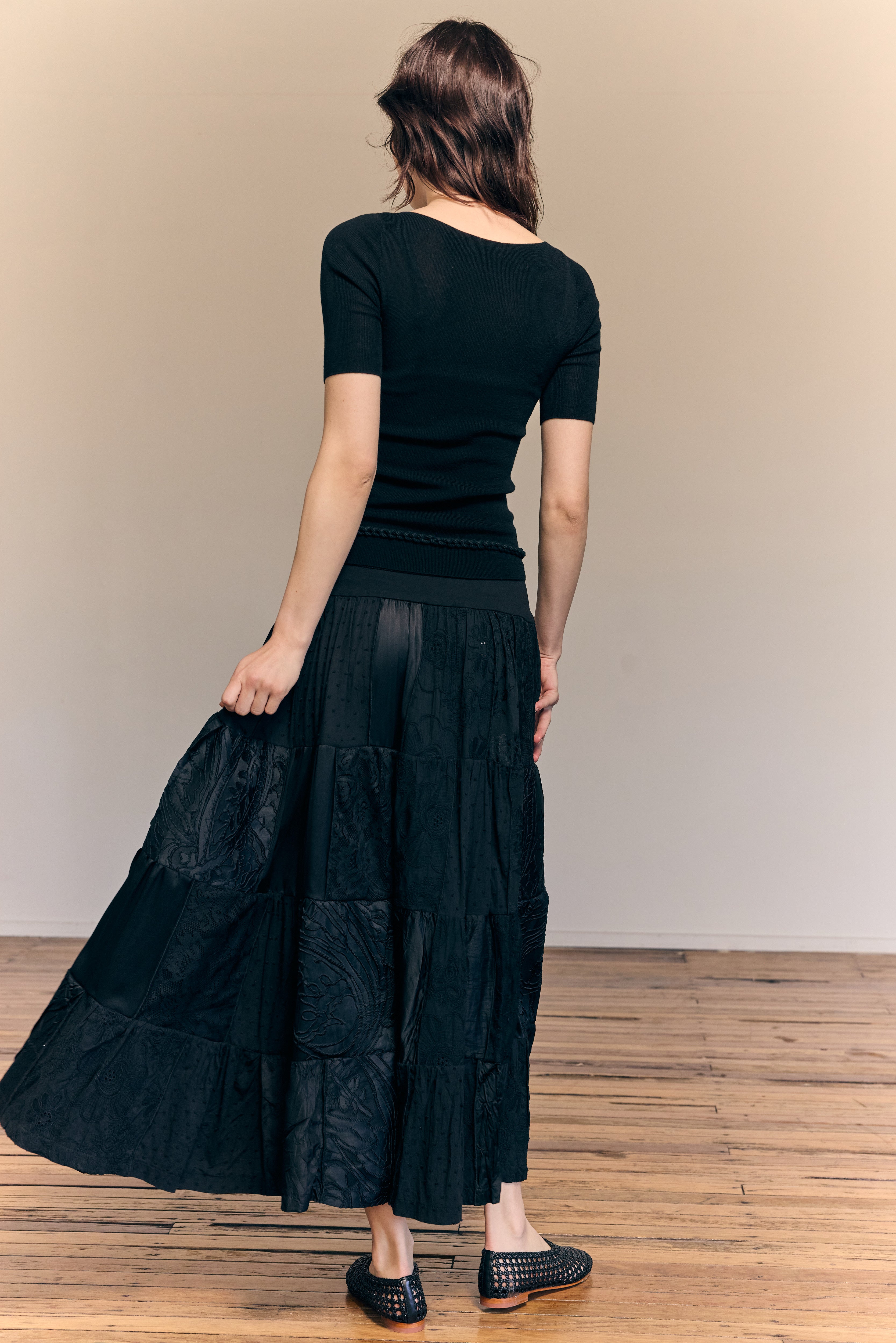 Hope Skirt Natural Fibres Black