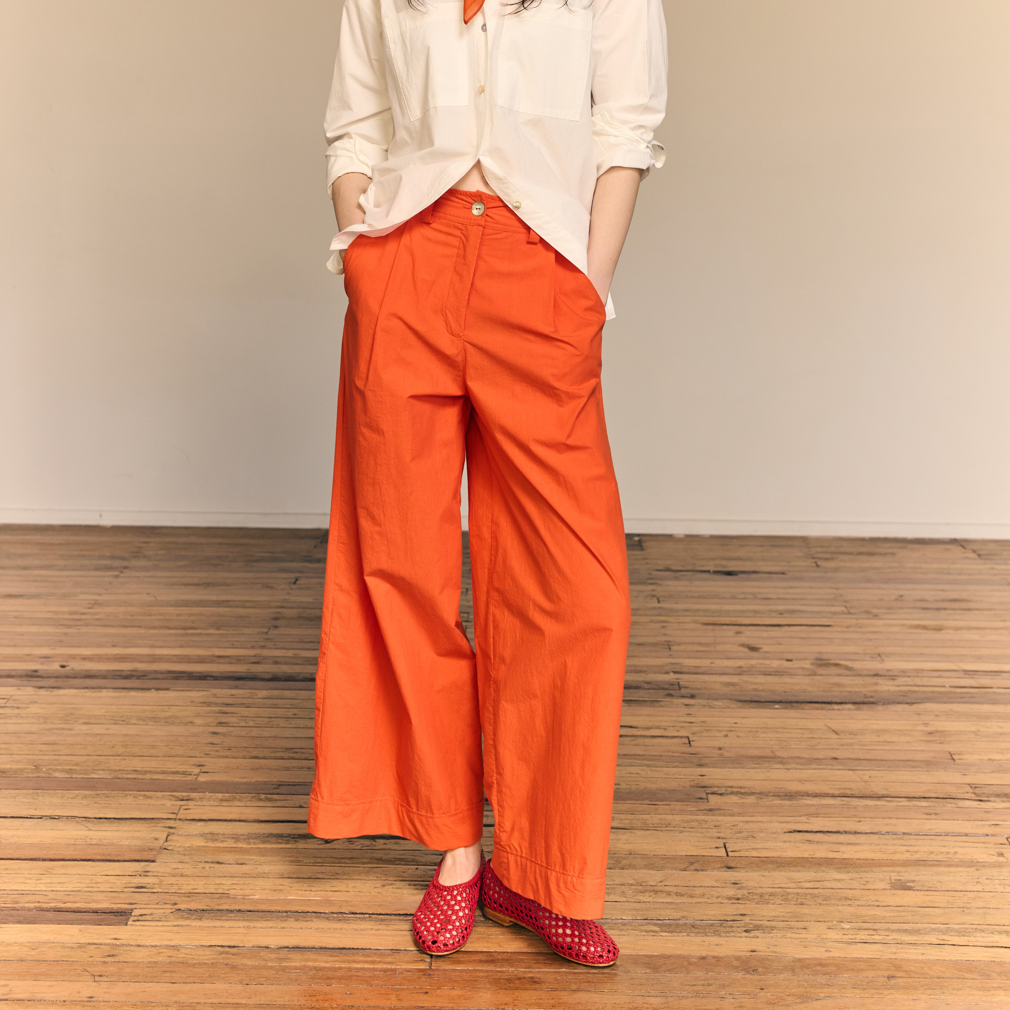 Charlie Pant Japanese Cotton Orange