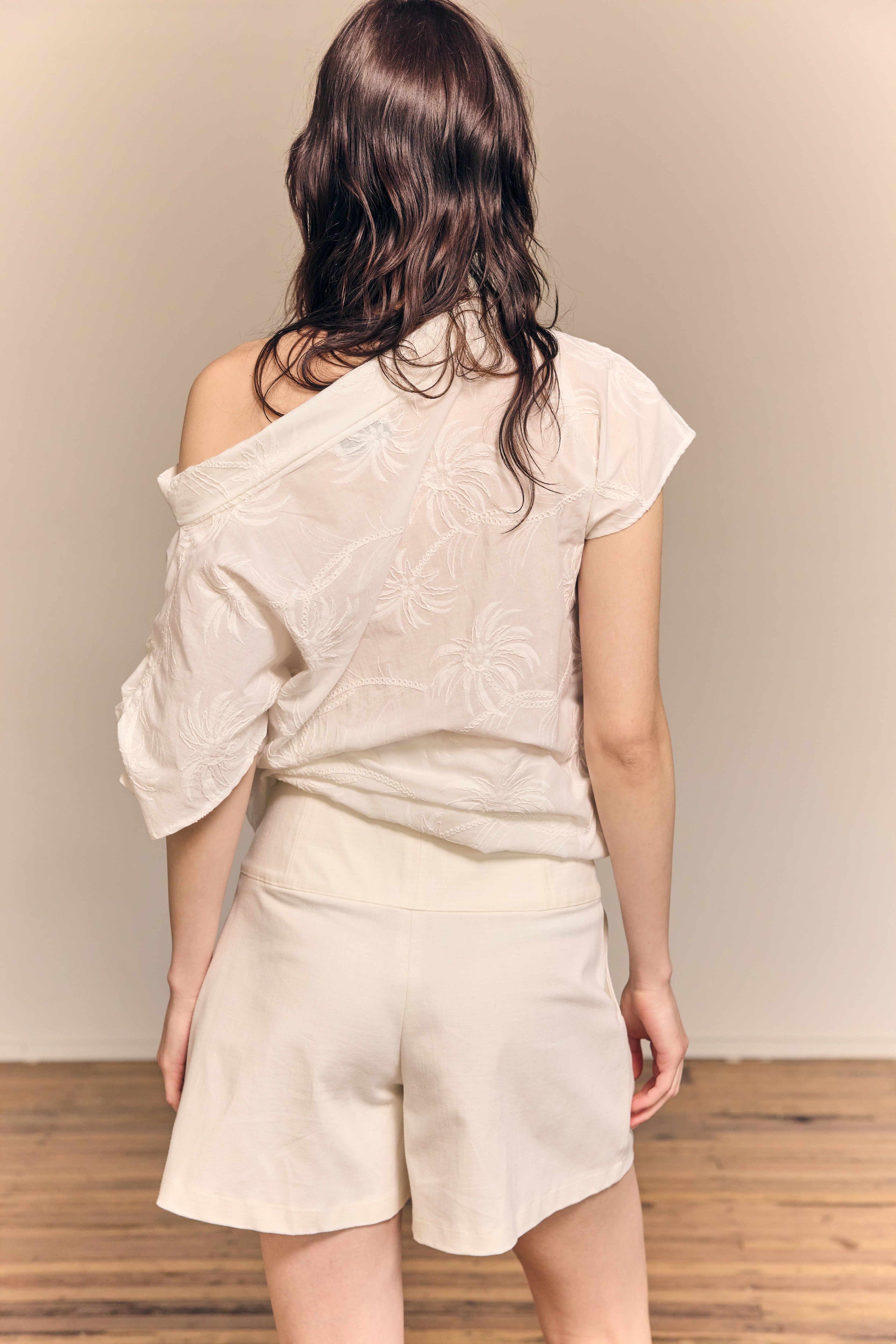 Cleo Blouse White Embroidered Cotton