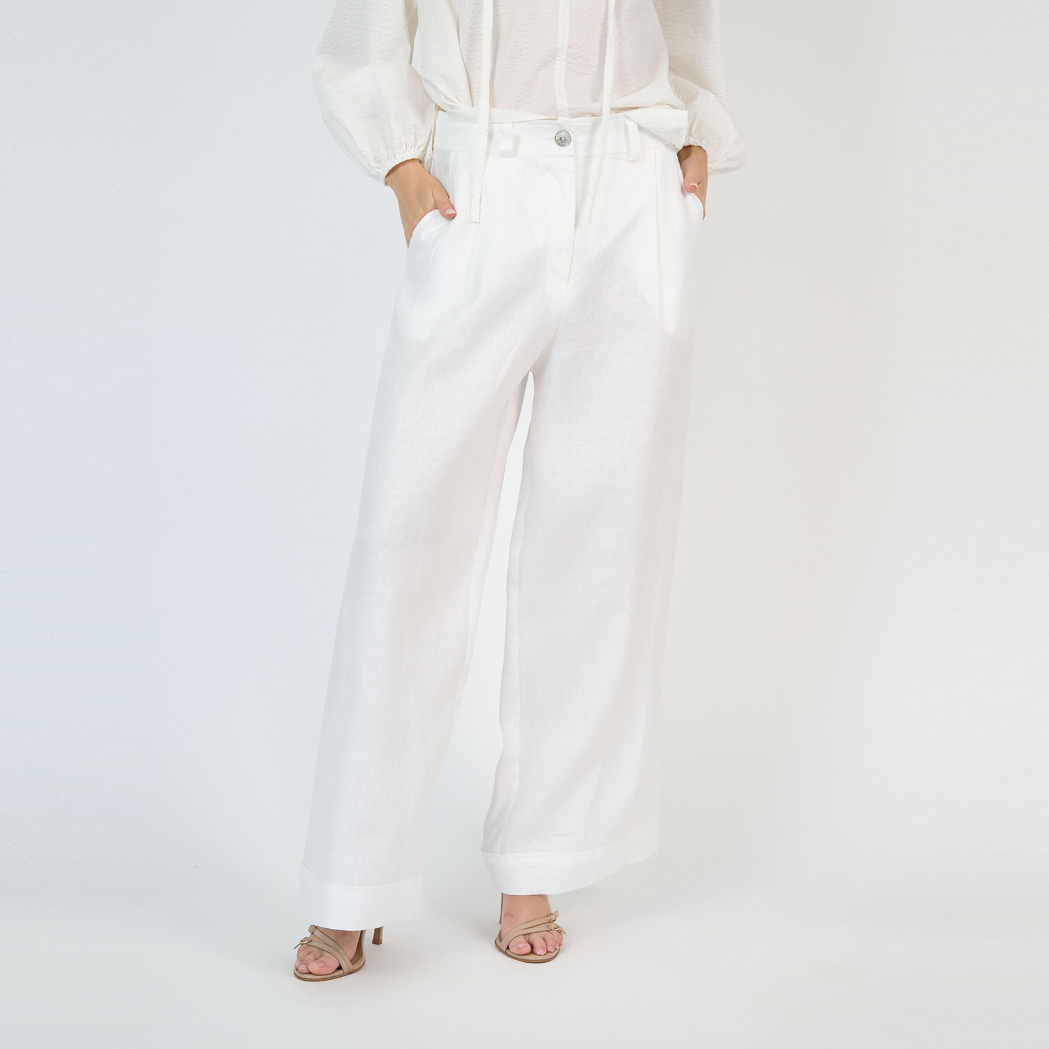 Charlie Pant Linen White