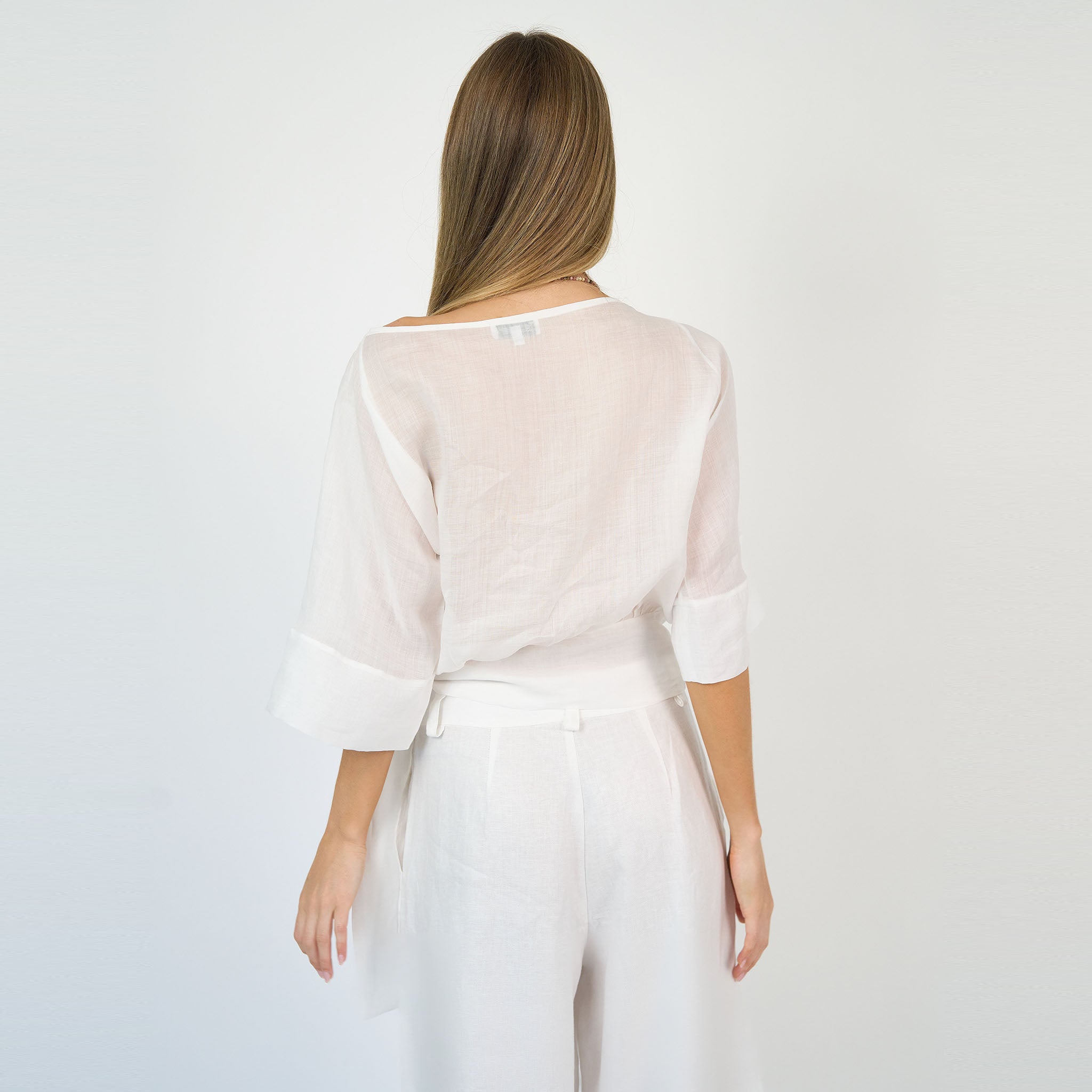 Simona Blouse Linen White