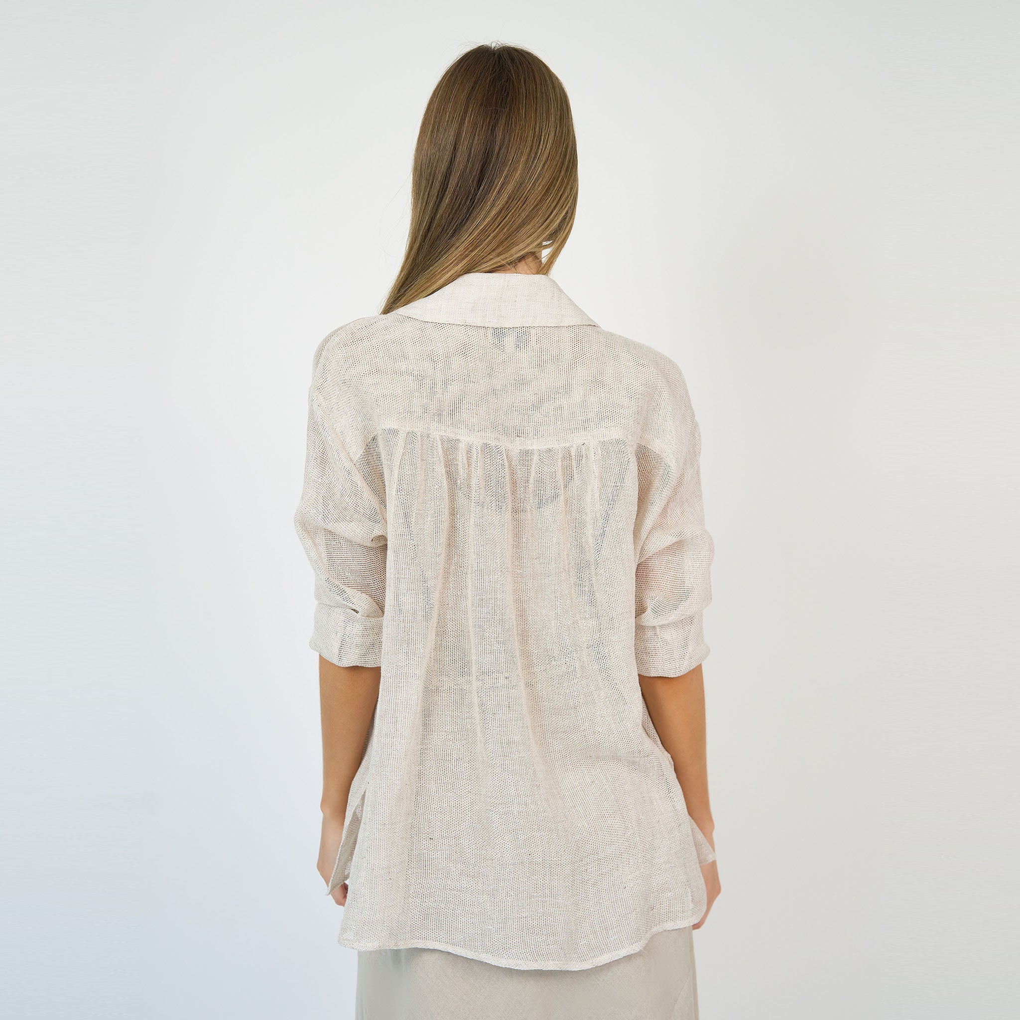 Camille Shirt Linen Ecru
