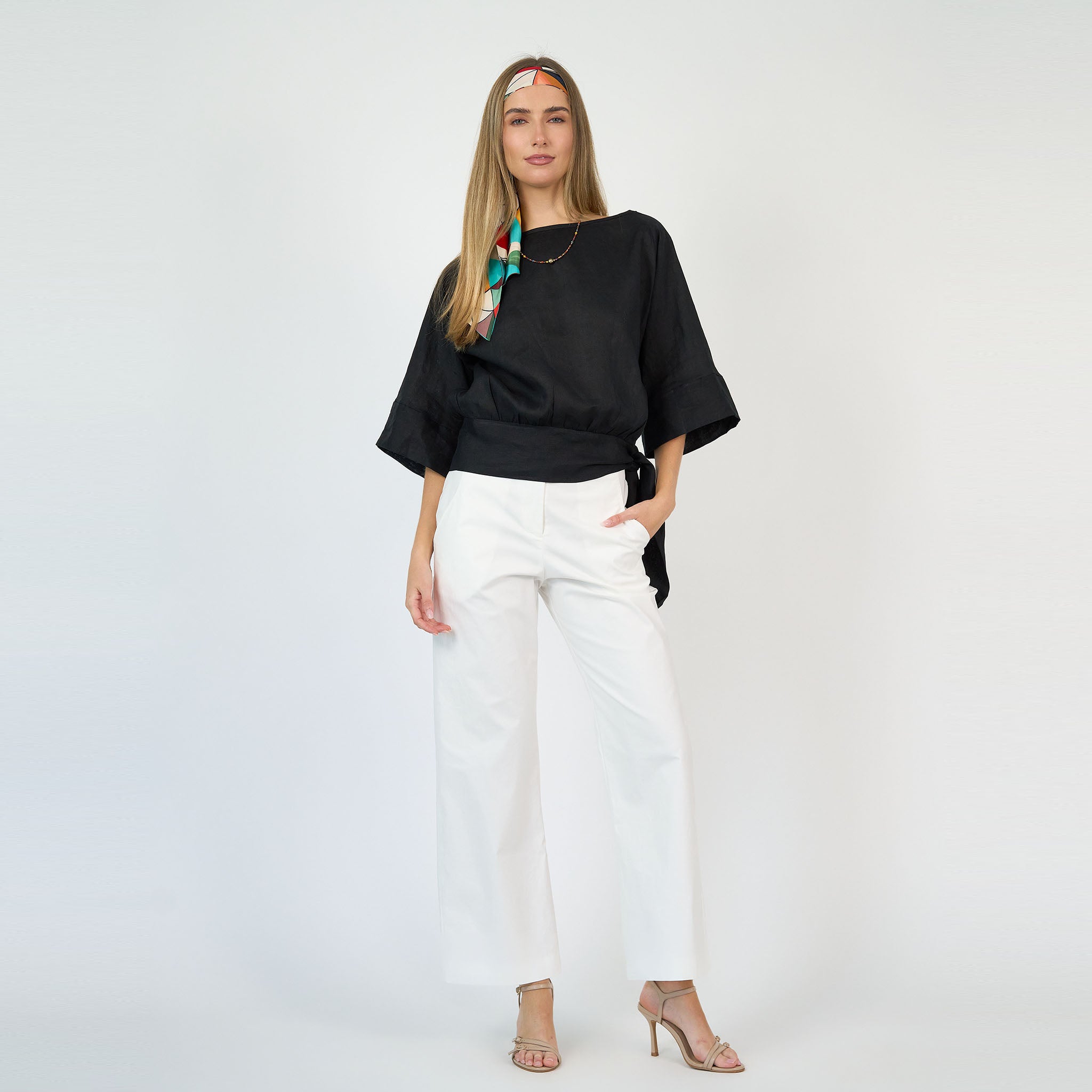 Simona Blouse Linen Black