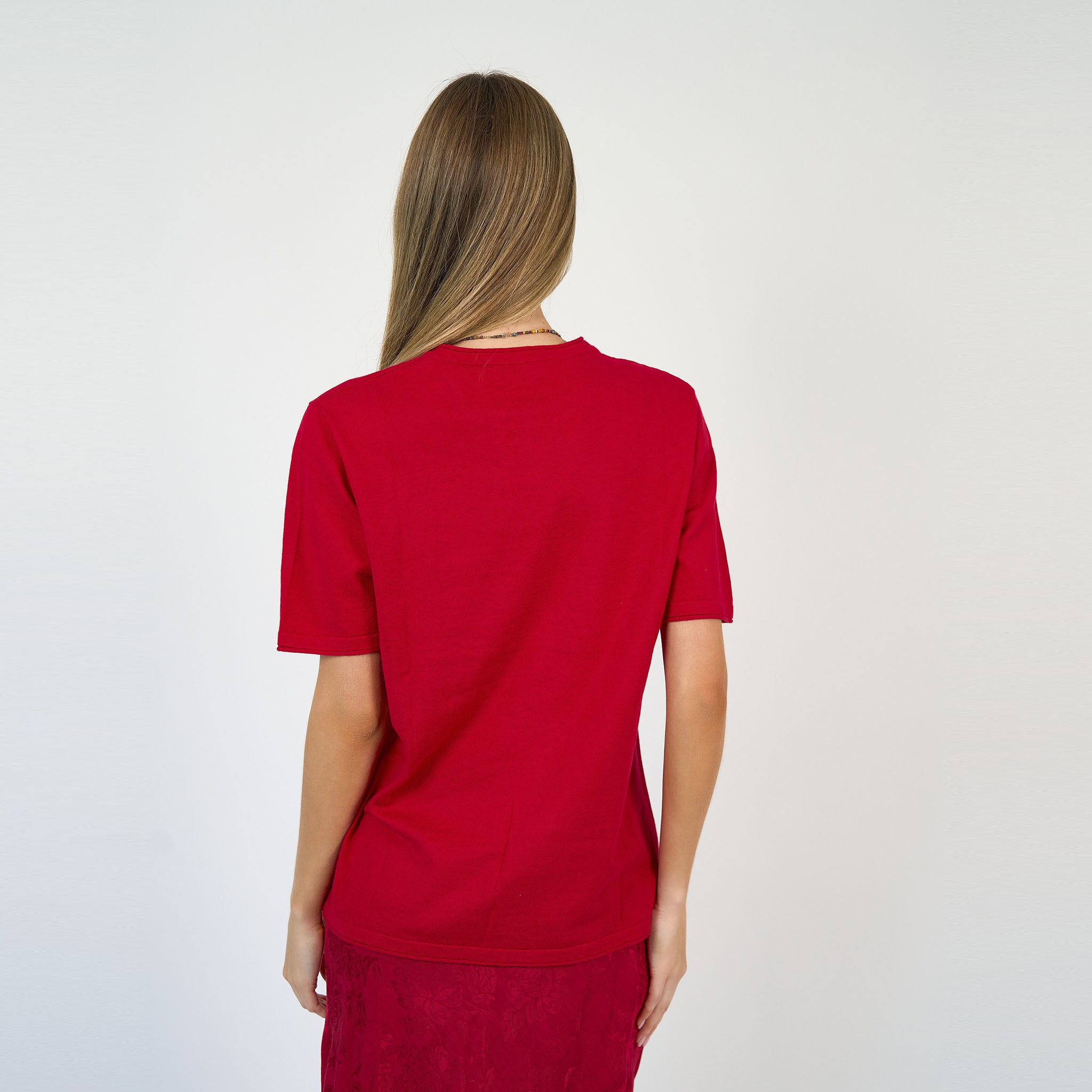 Lucy T-Shirt Cotton/Cashmere Cherry