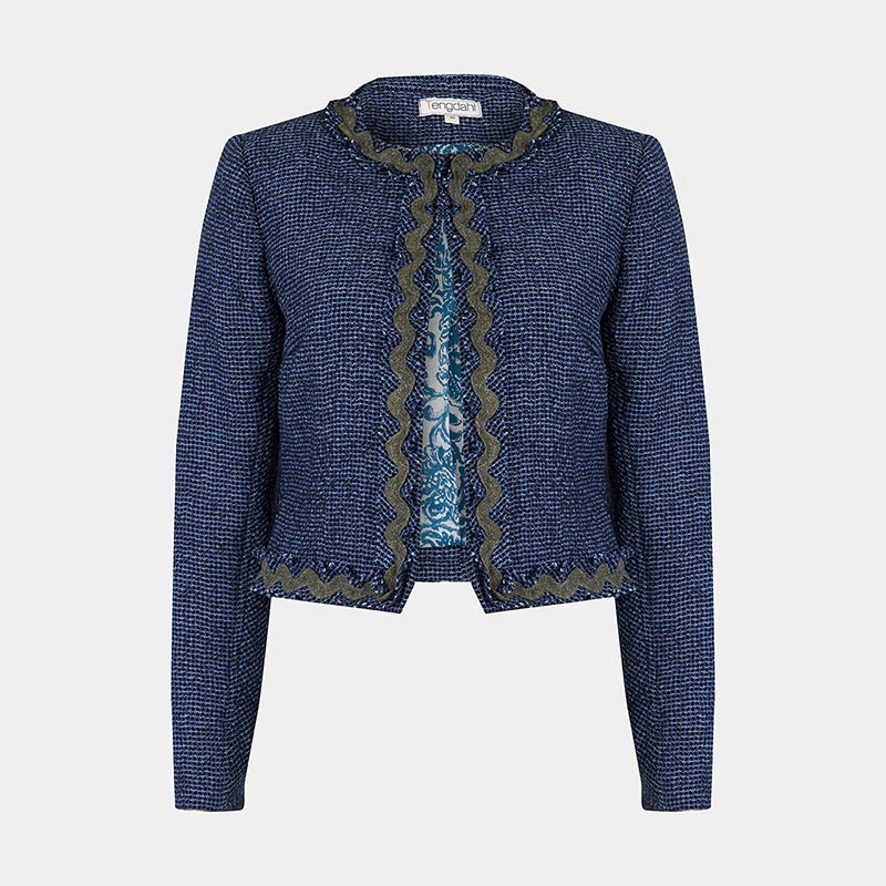 Kiko Tweed Jacket Marine