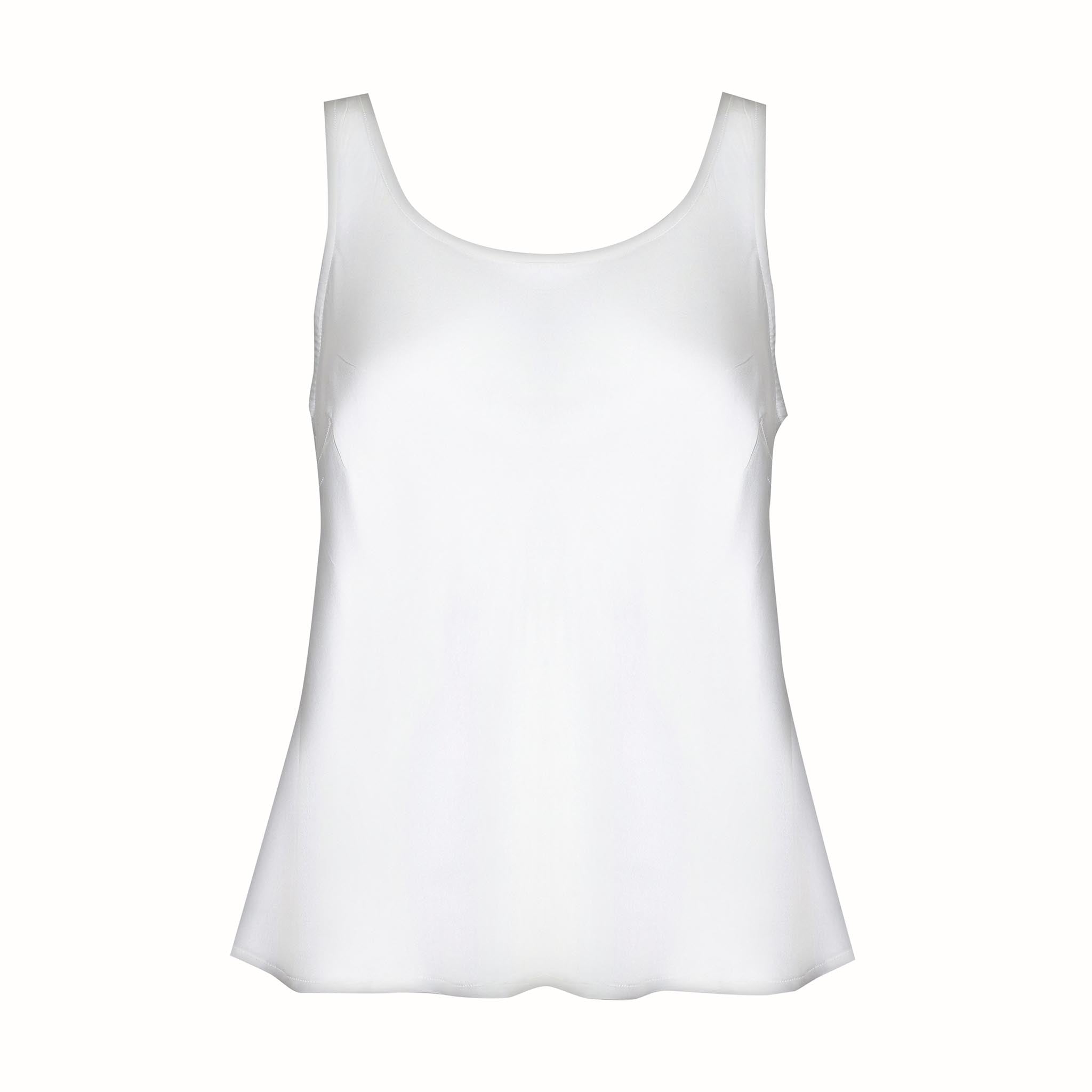 Coco Bias Top Silk White