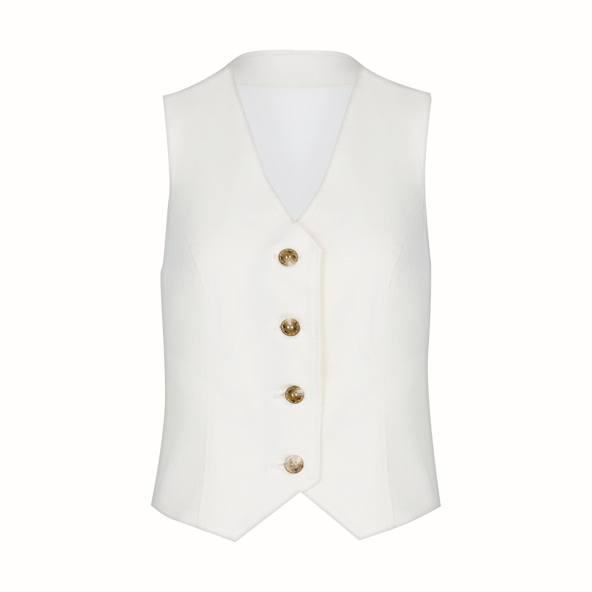 Penelope Vest White Denim