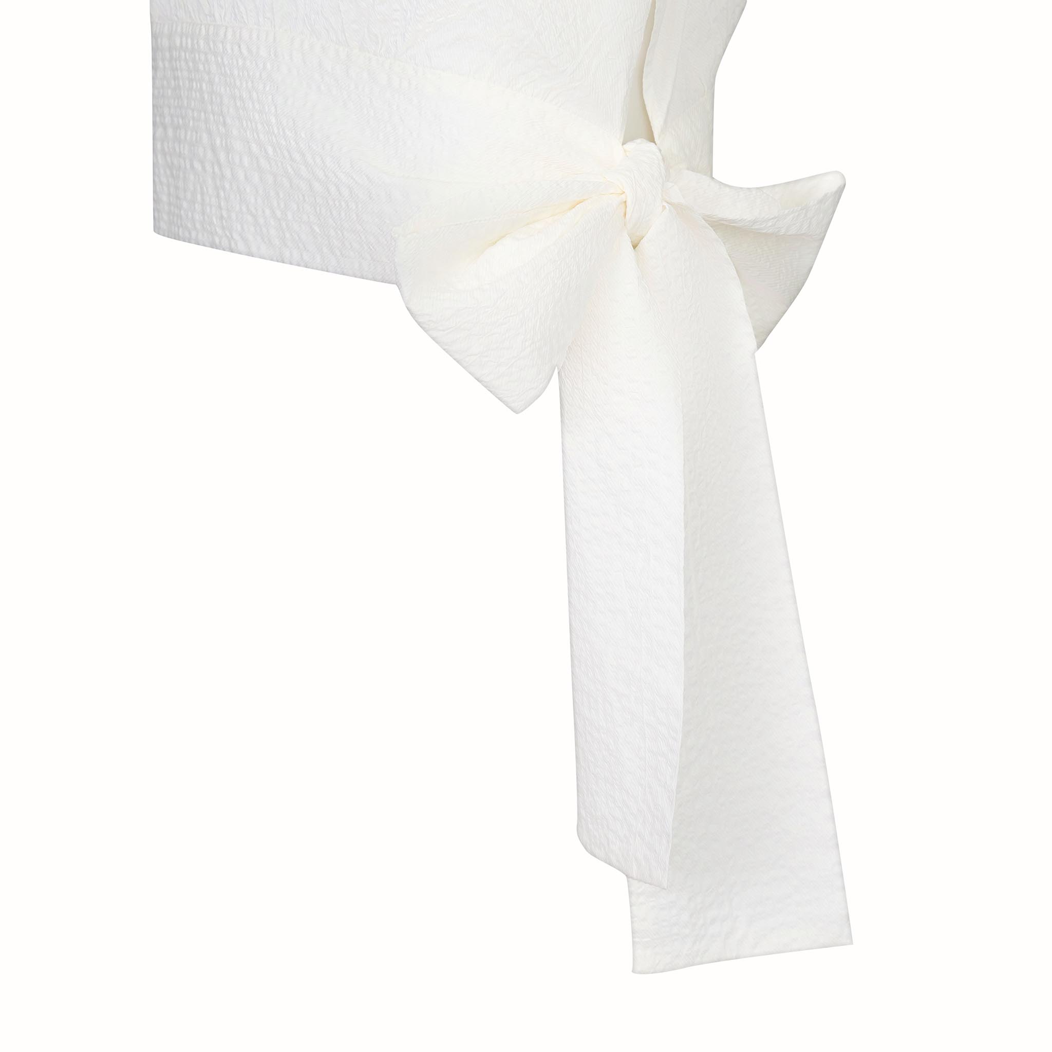 Simona Blouse Cotton Plissé White