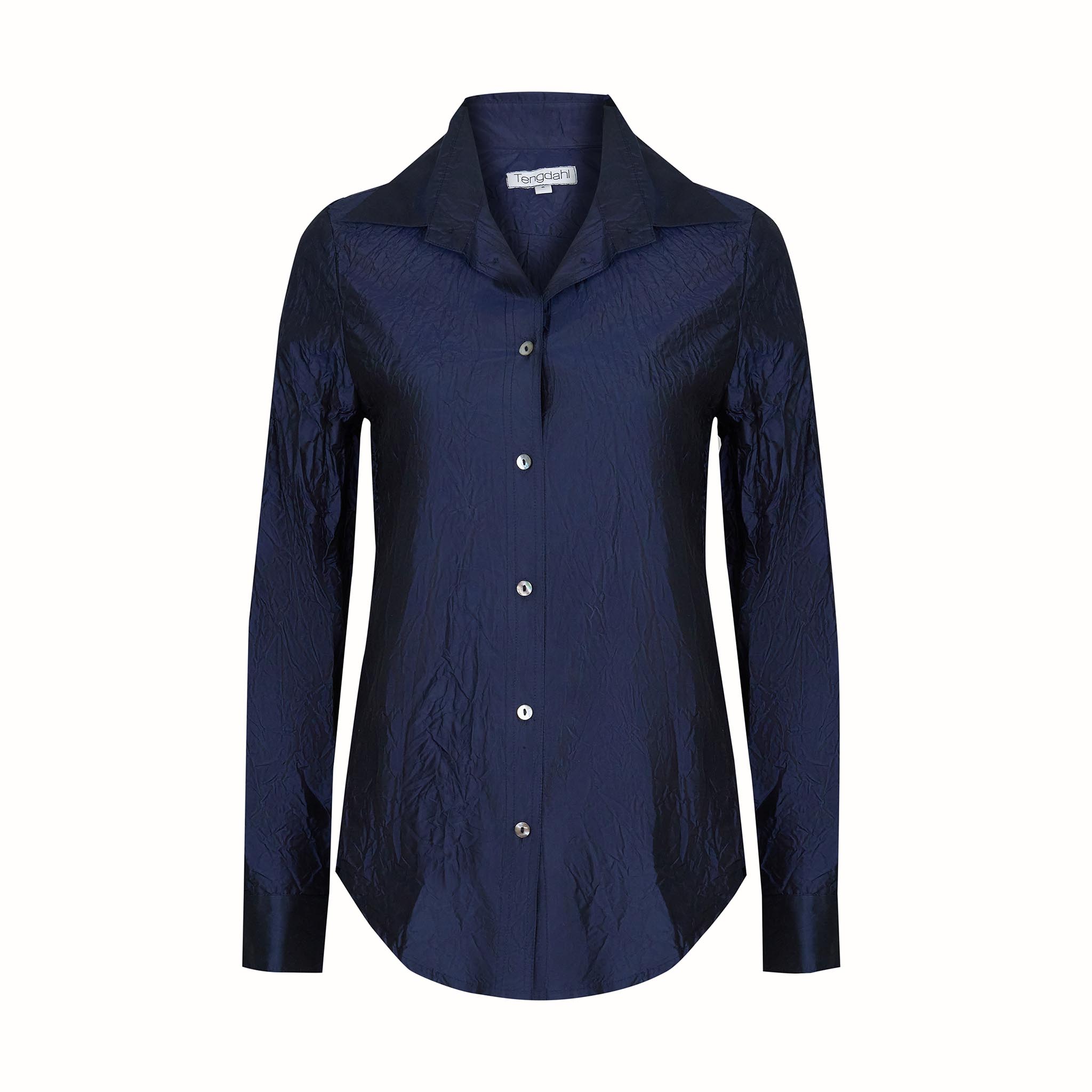 Adele Shirt Silk Taffeta Midnight
