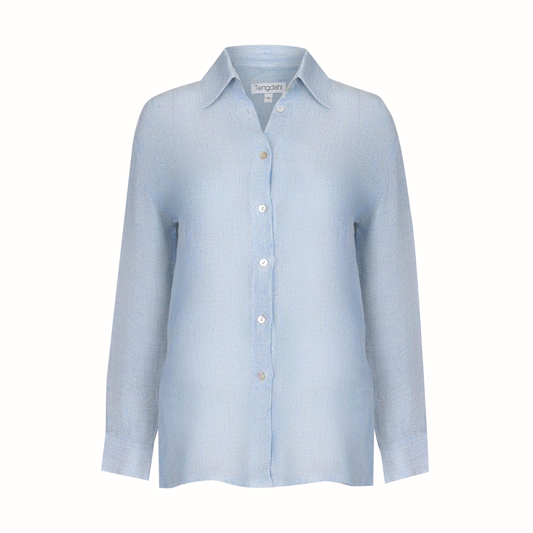 Camille Shirt Linen Sky