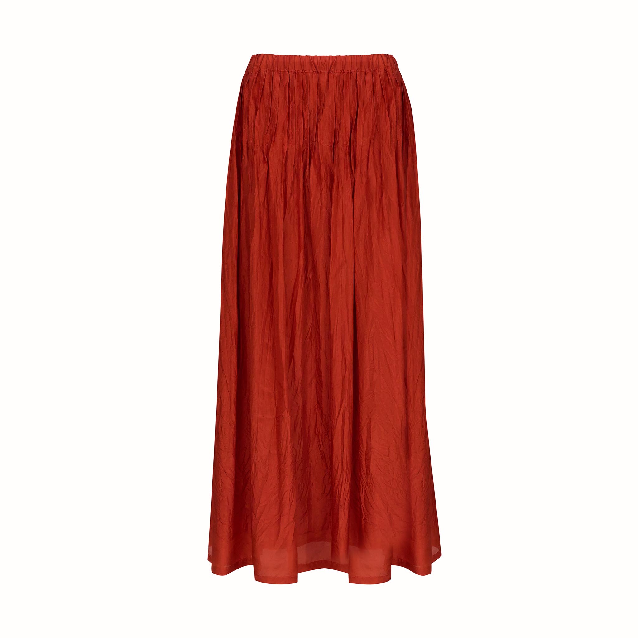 Giselle Maxi Skirt Silk Habotai Terracotta