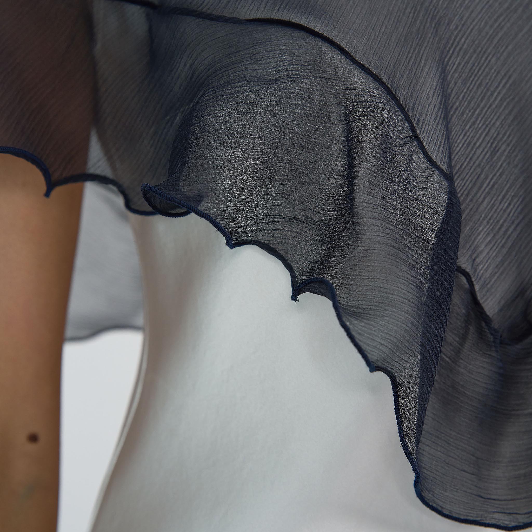 Signature Ruffle Scarf Silk Chiffon
