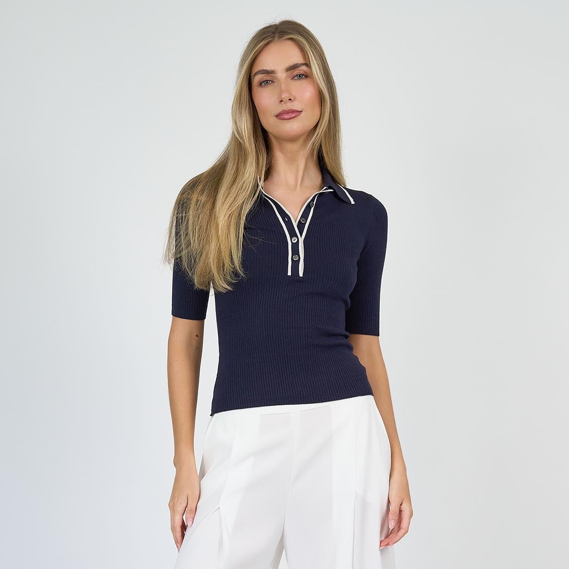 Clara Silk Polo