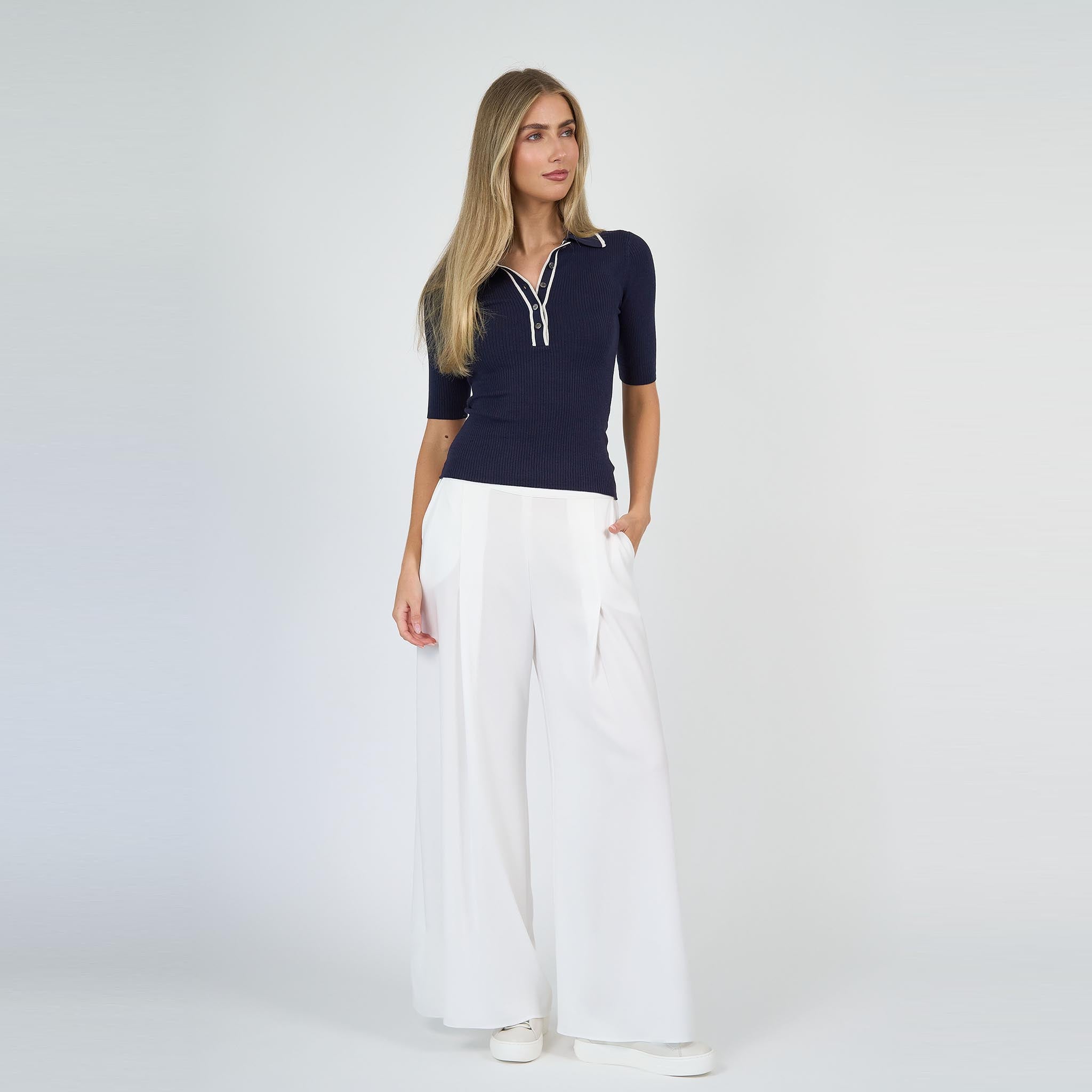 Clara Silk Polo