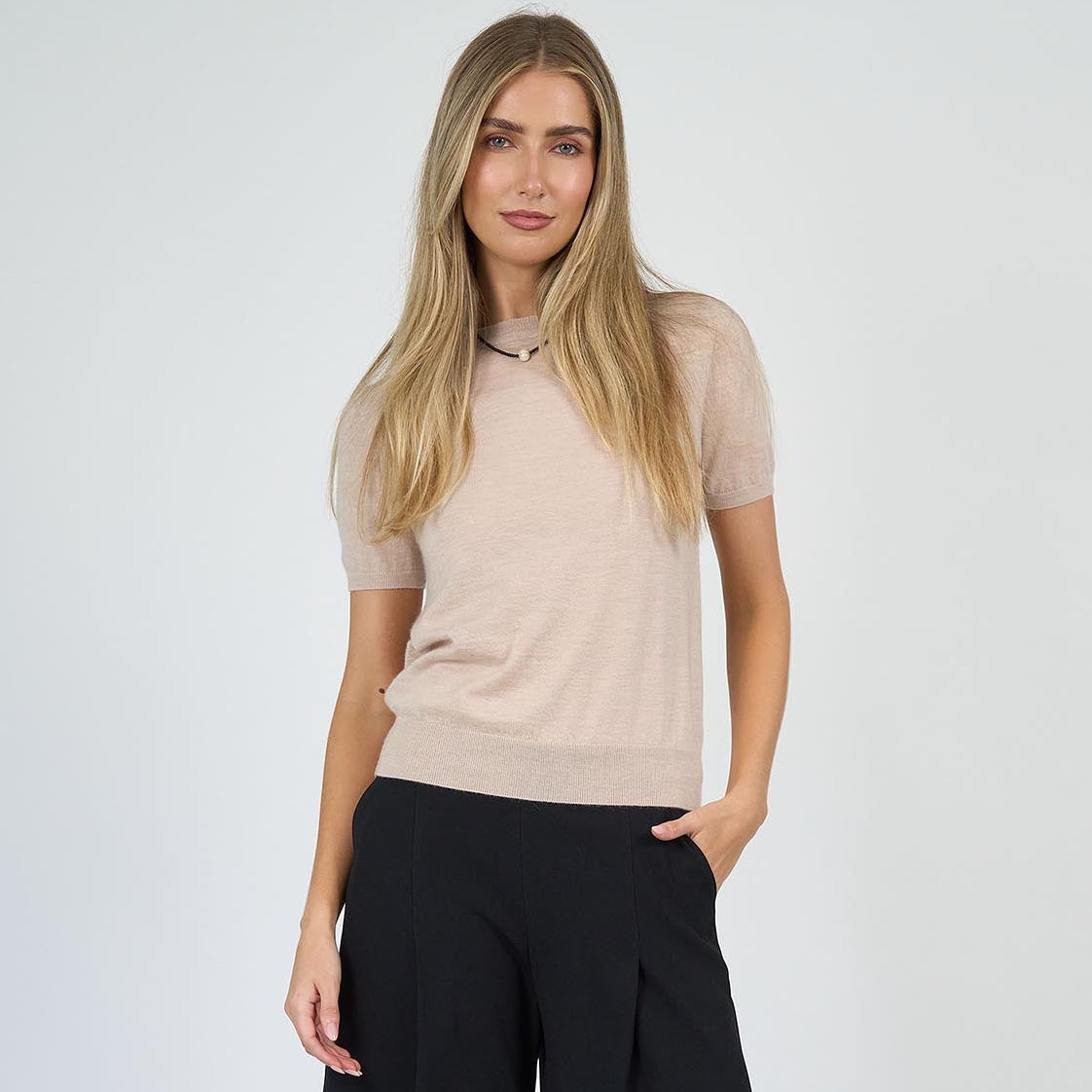 Anna Cashmere Top Beige