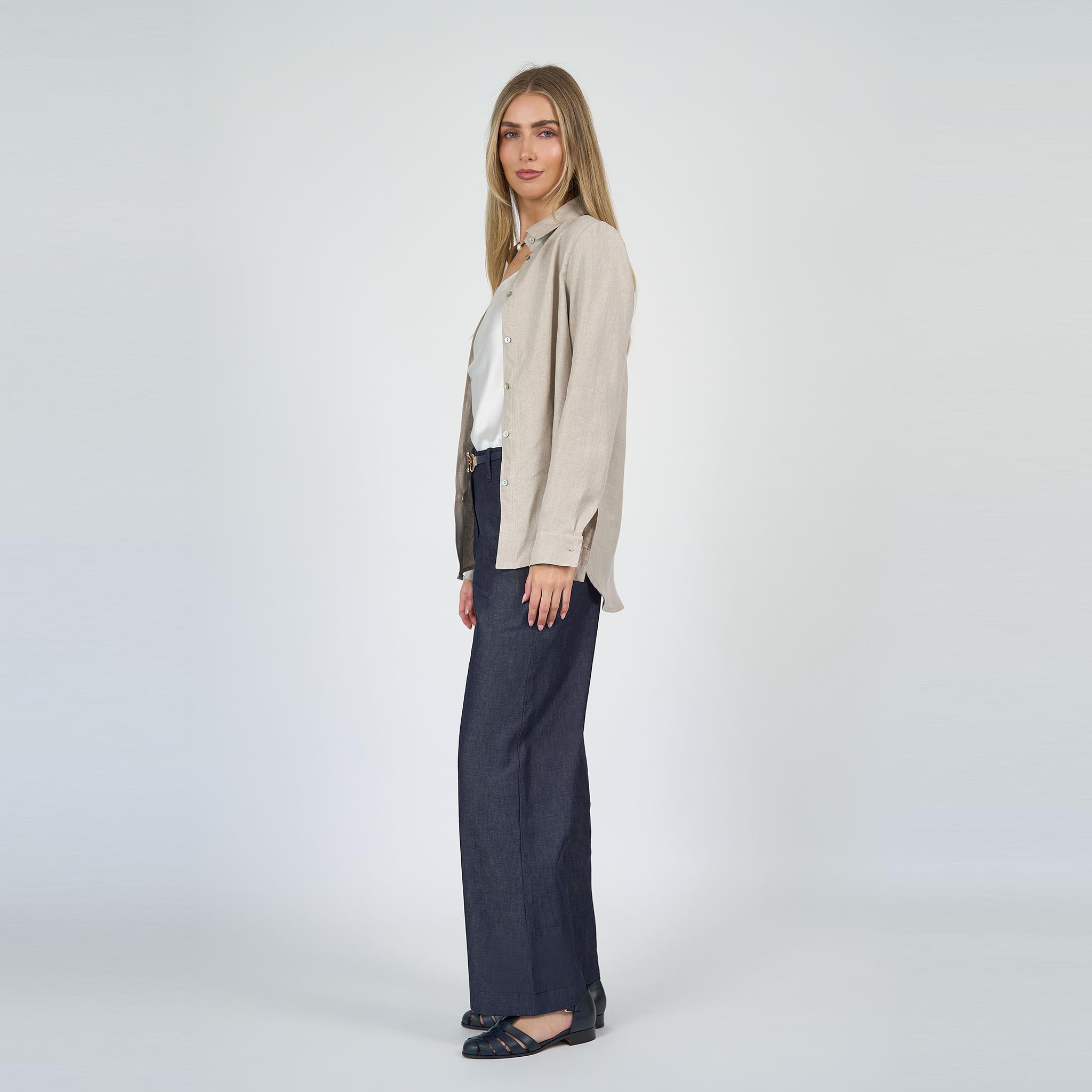 Adele Jacket Linen Ecru