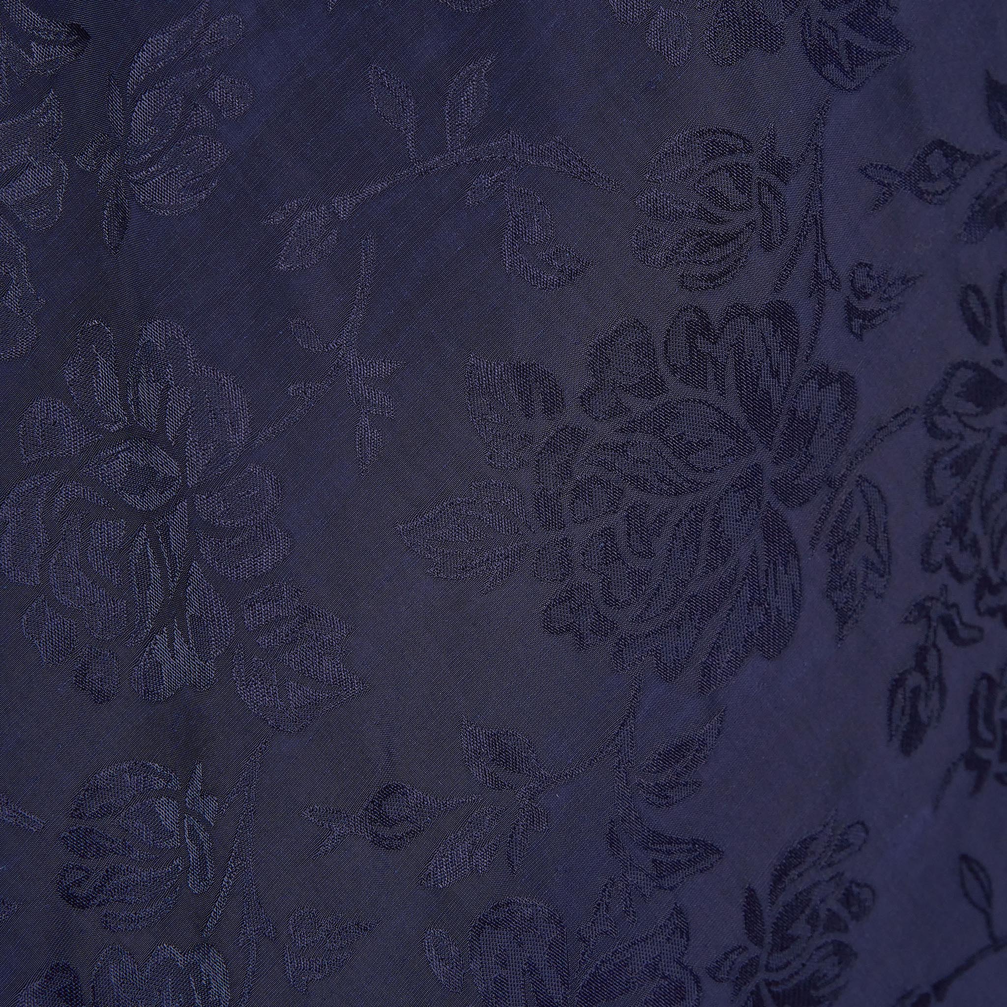 Coco Bias Skirt Navy Linen Damask