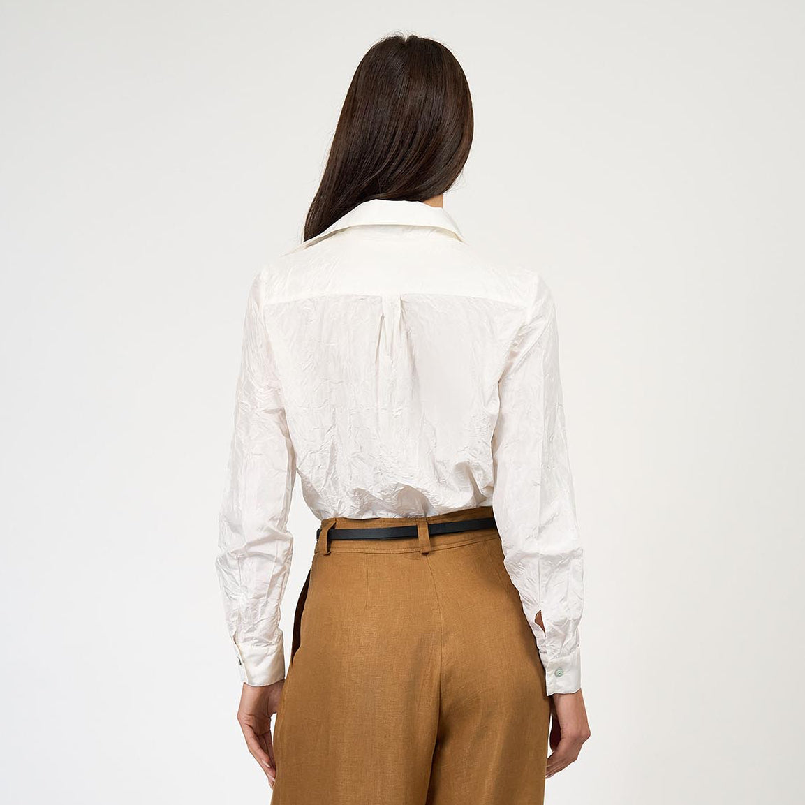Adele Shirt white Silk Taffeta