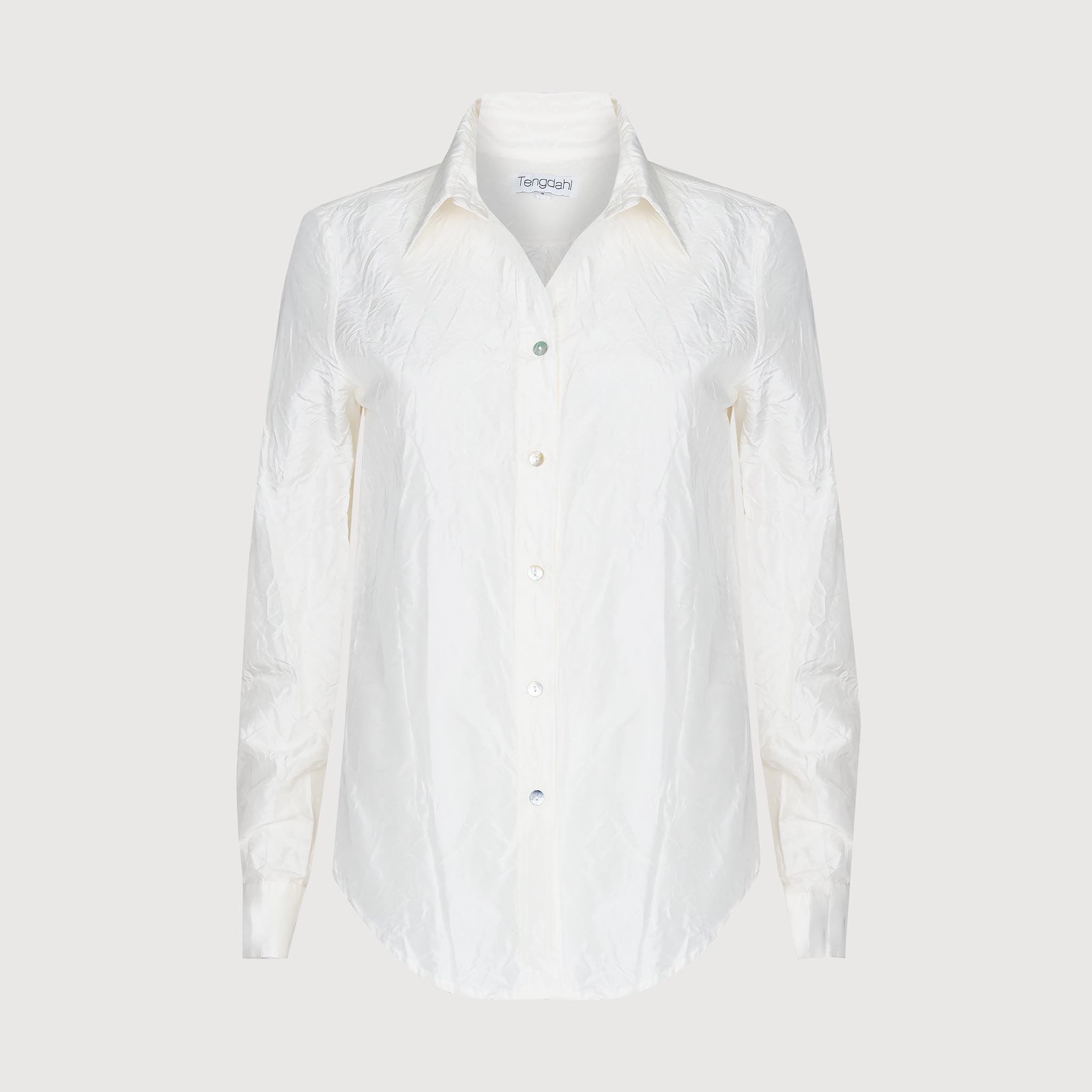 Adele Shirt white Silk Taffeta