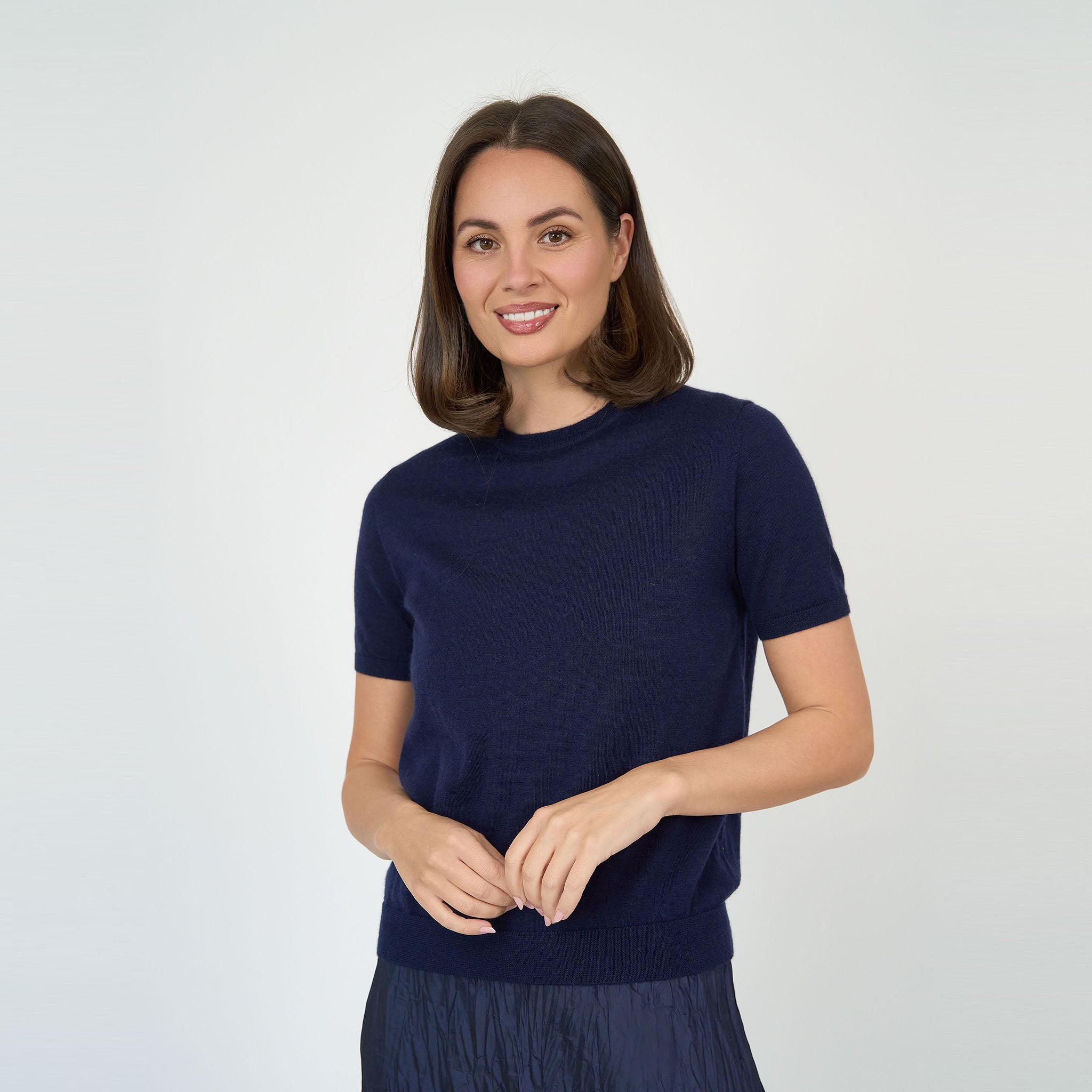 Anna Cashmere Top Navy