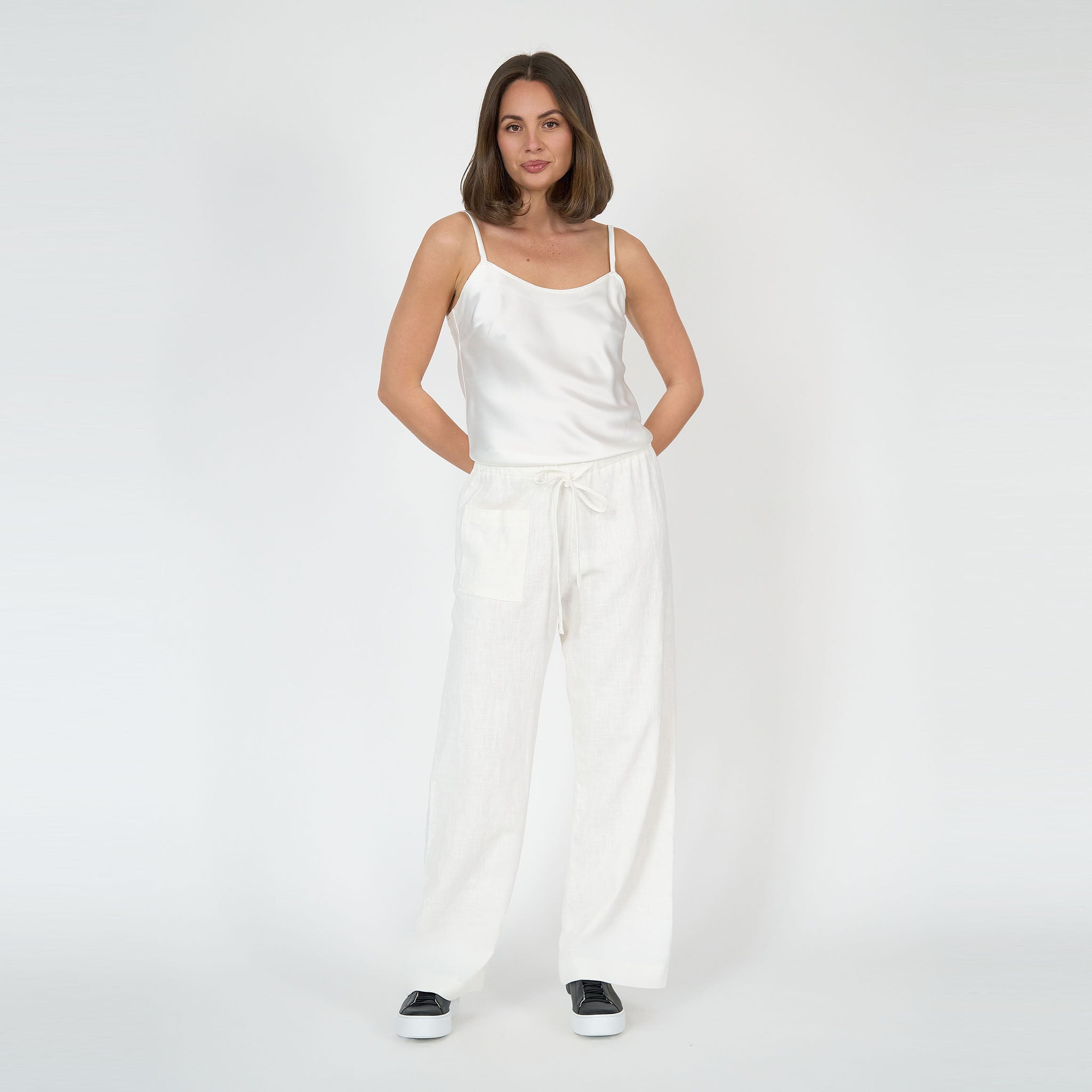 Florence Pant White Linen