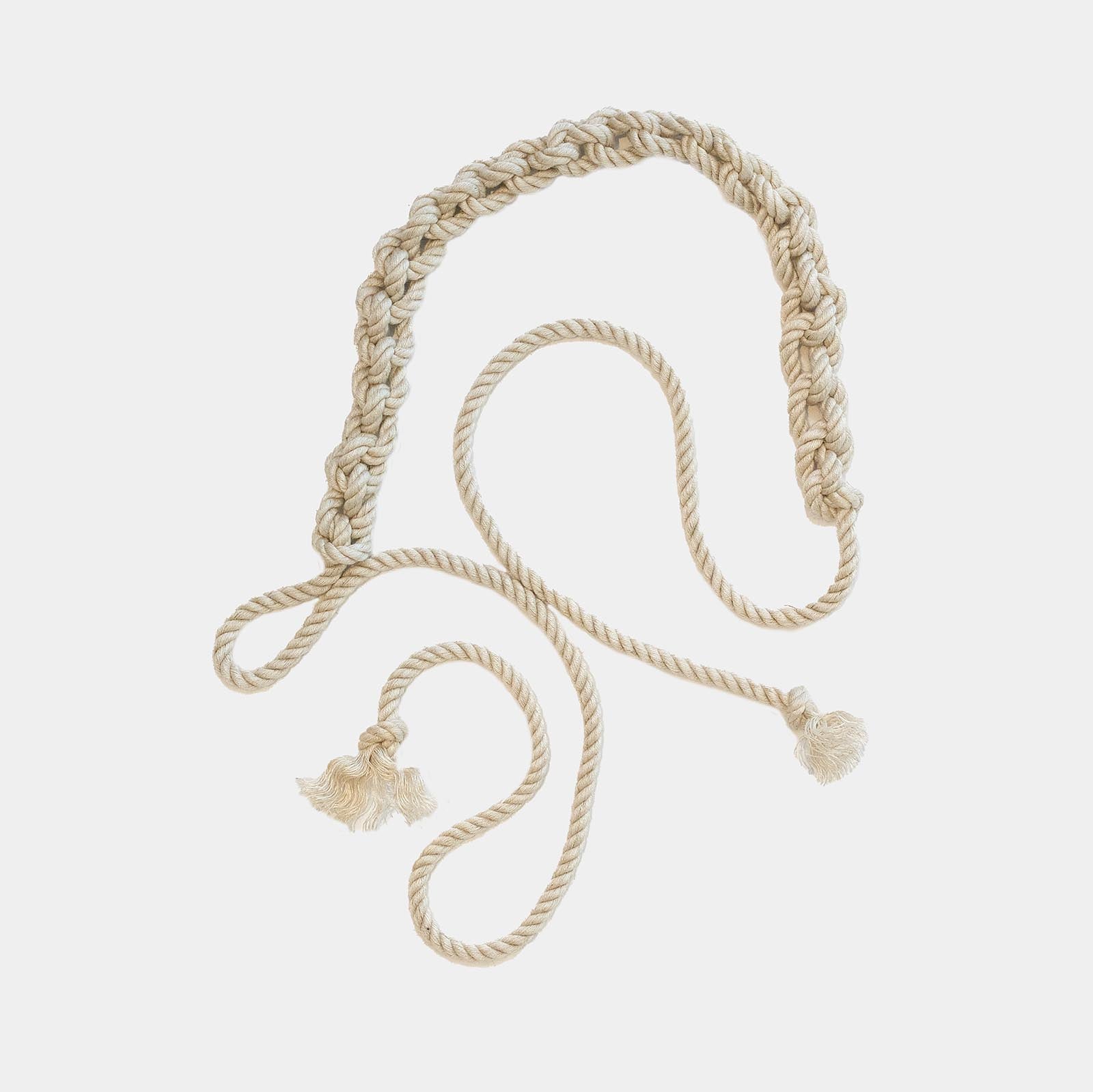 Amy Hand Knotted Belt Ecru