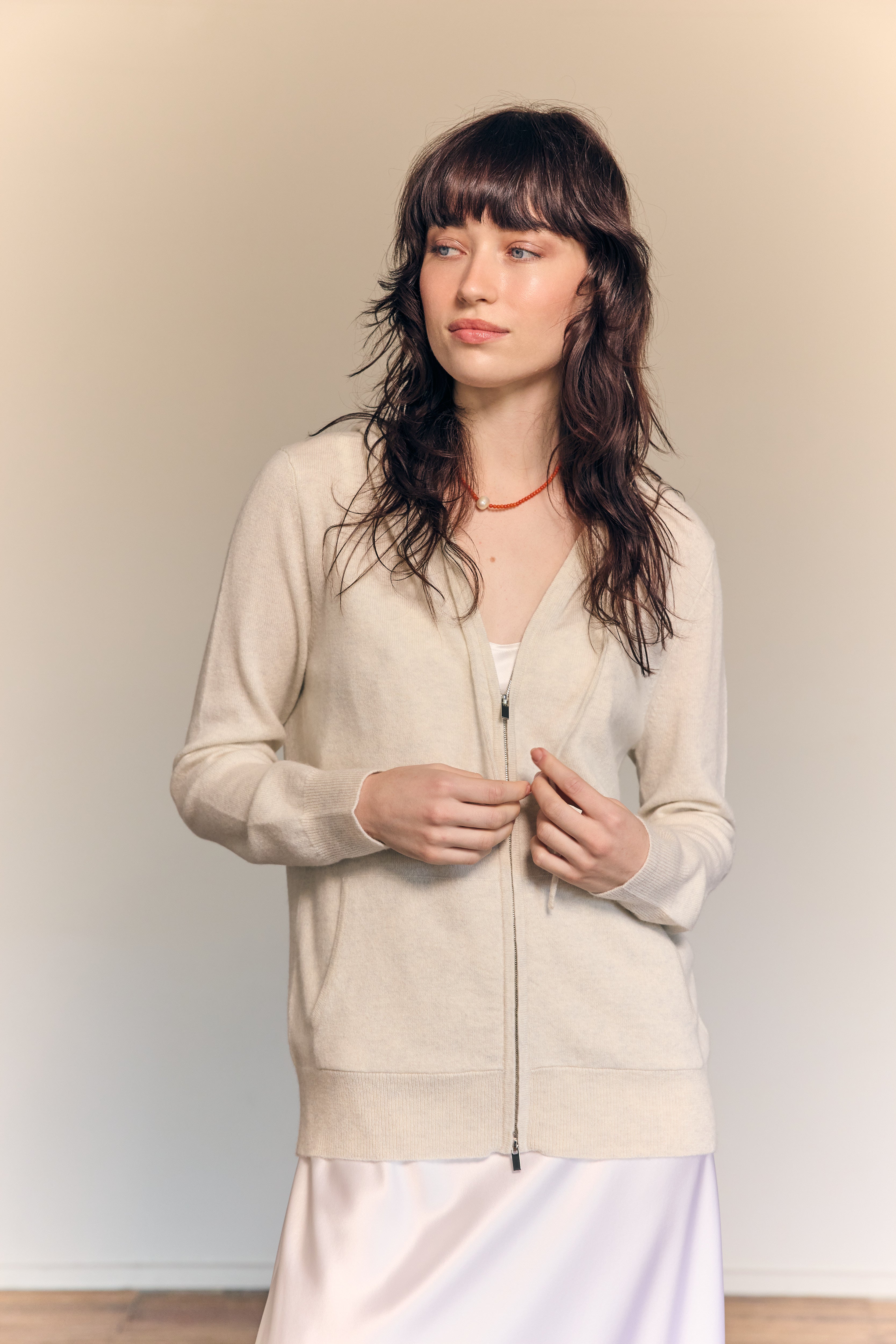 Joyce Cashmere Hoodie Nuvola