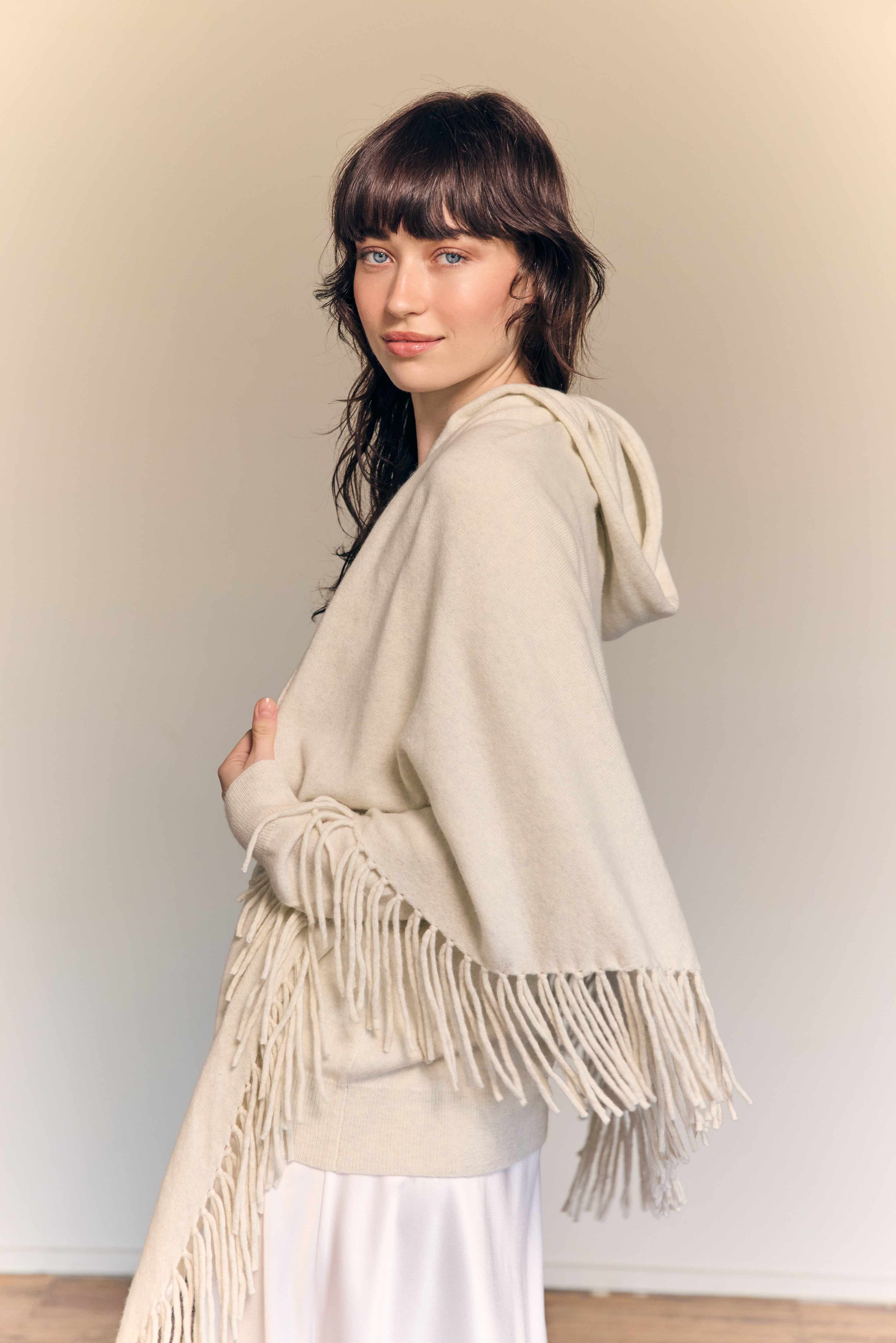 Joyce Cashmere Hoodie Nuvola