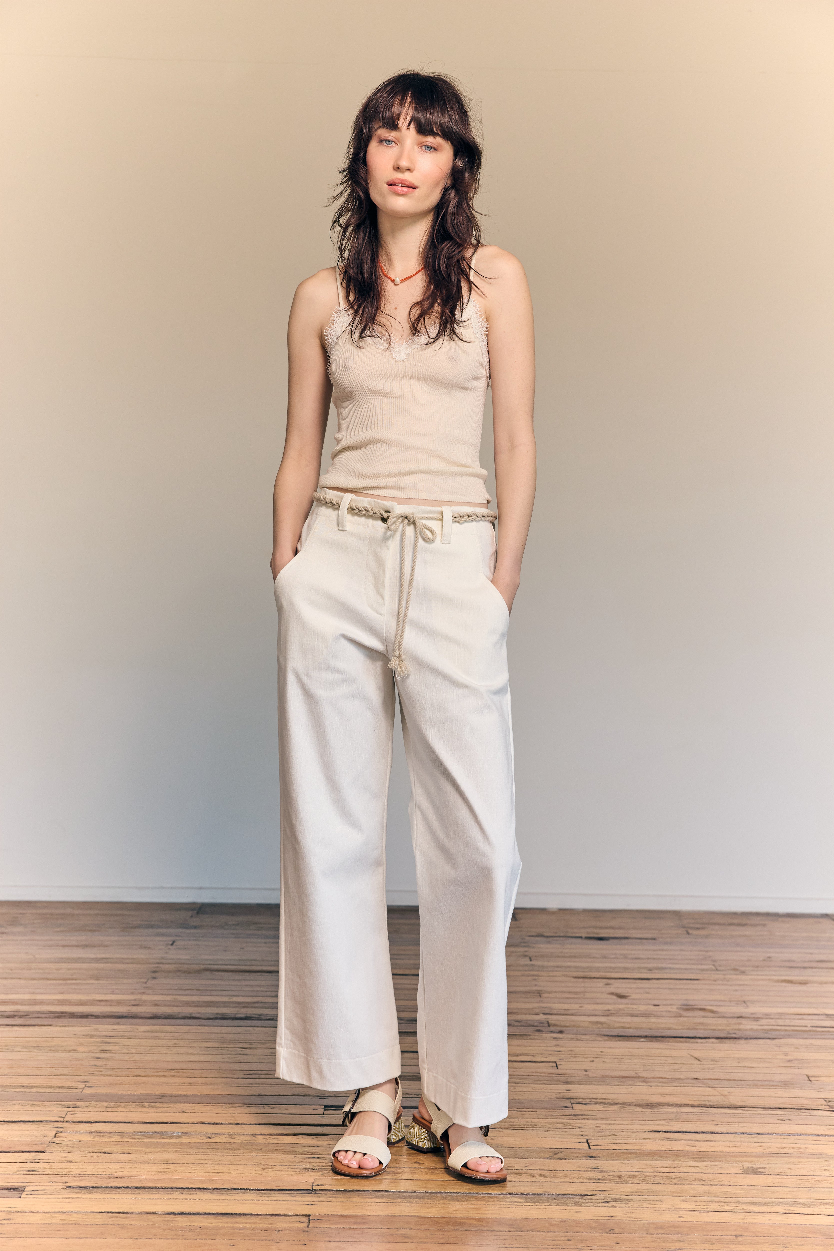 Penelope Pantalón Denim Blanco