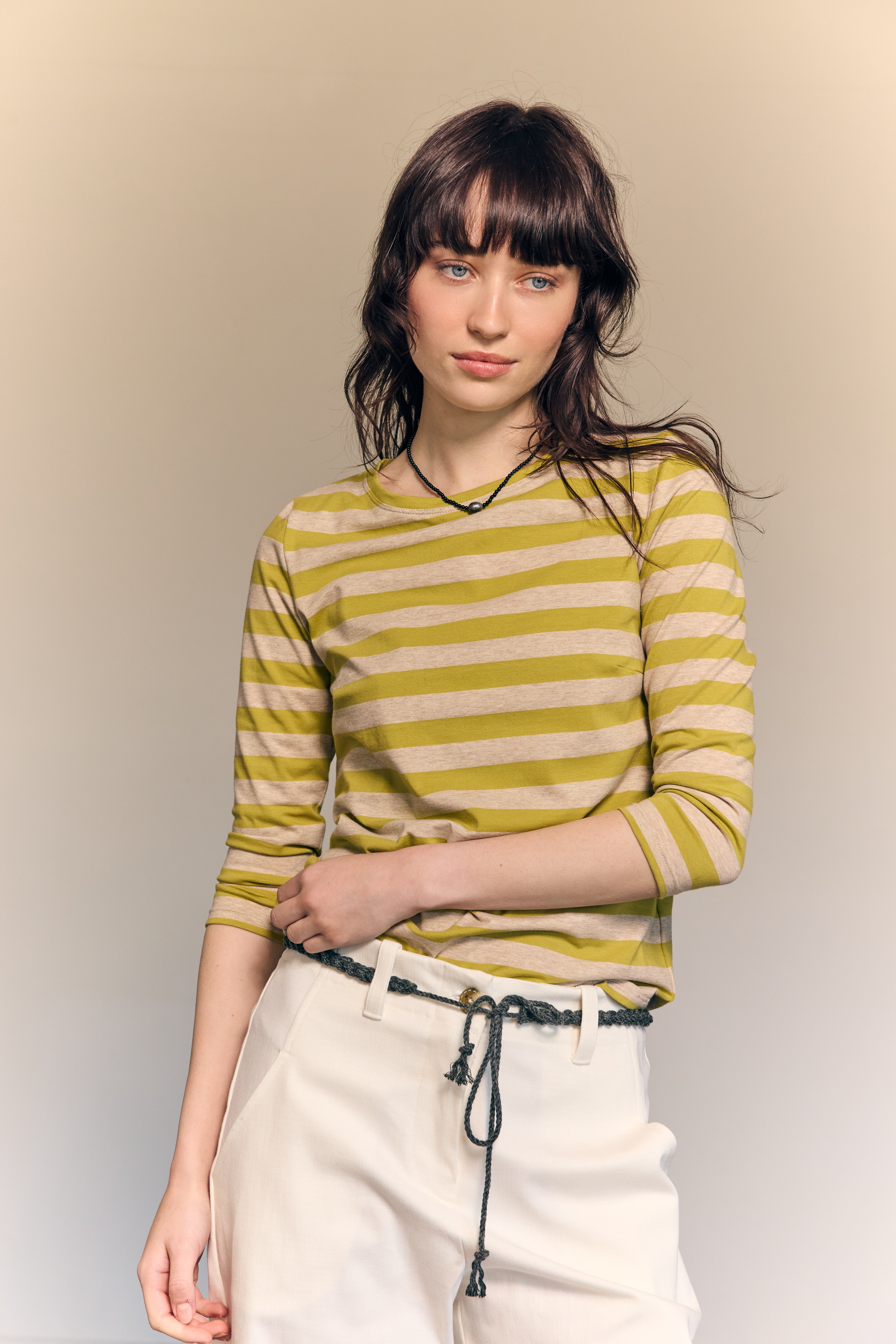 Camiseta de manga 3/4 a rayas Kate Classic