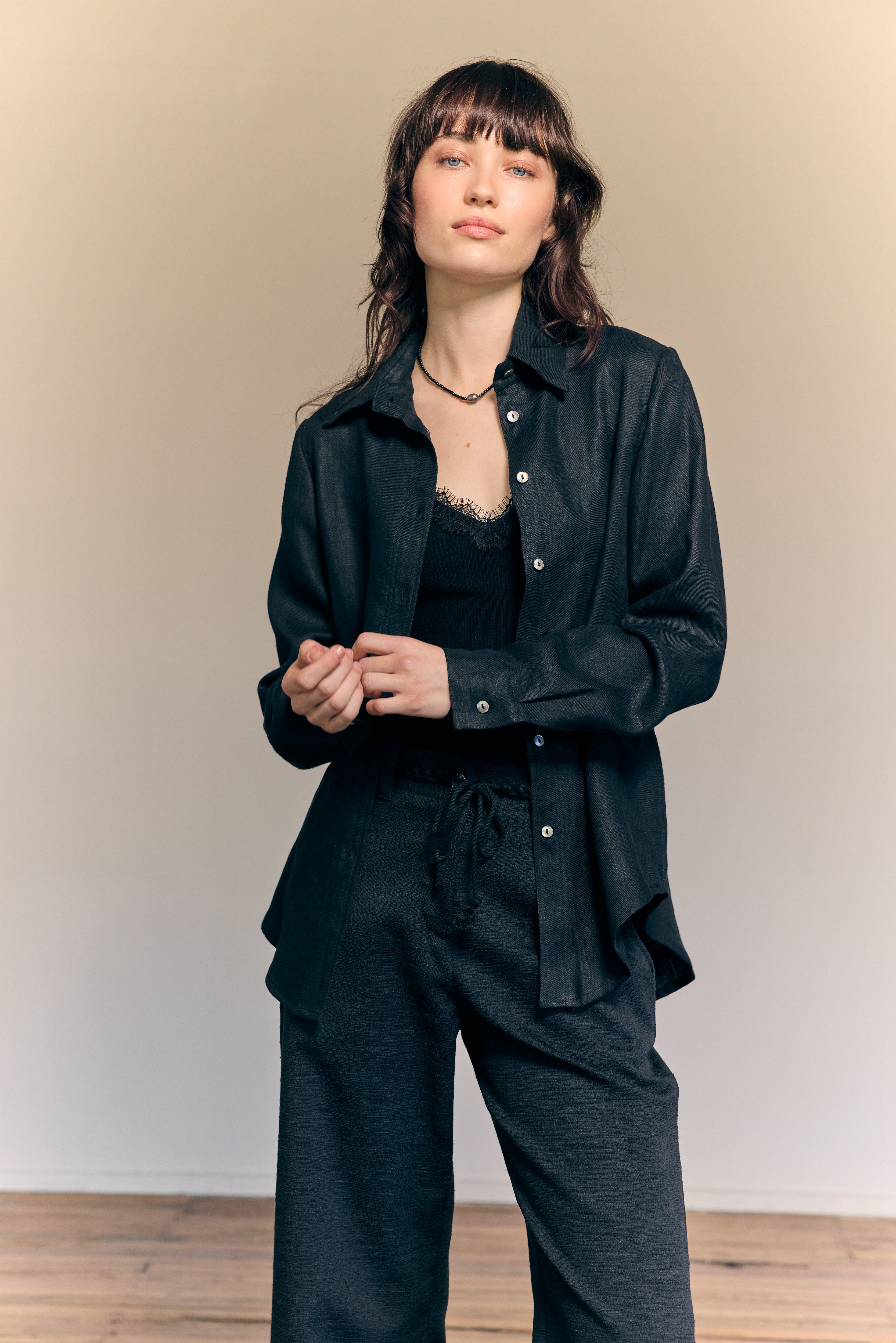 Chaqueta Adele Lino Crudo