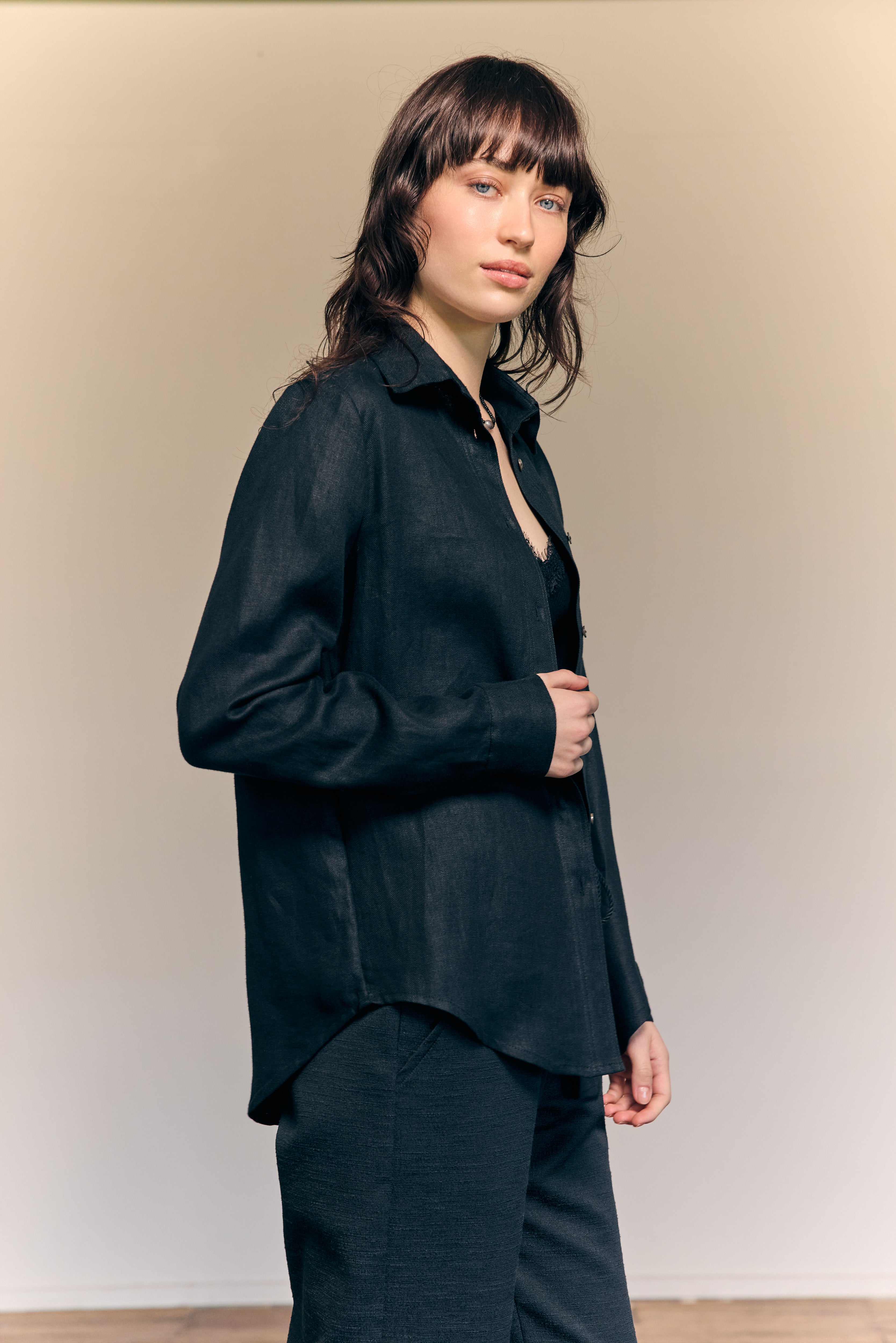 Chaqueta Adele Lino Crudo