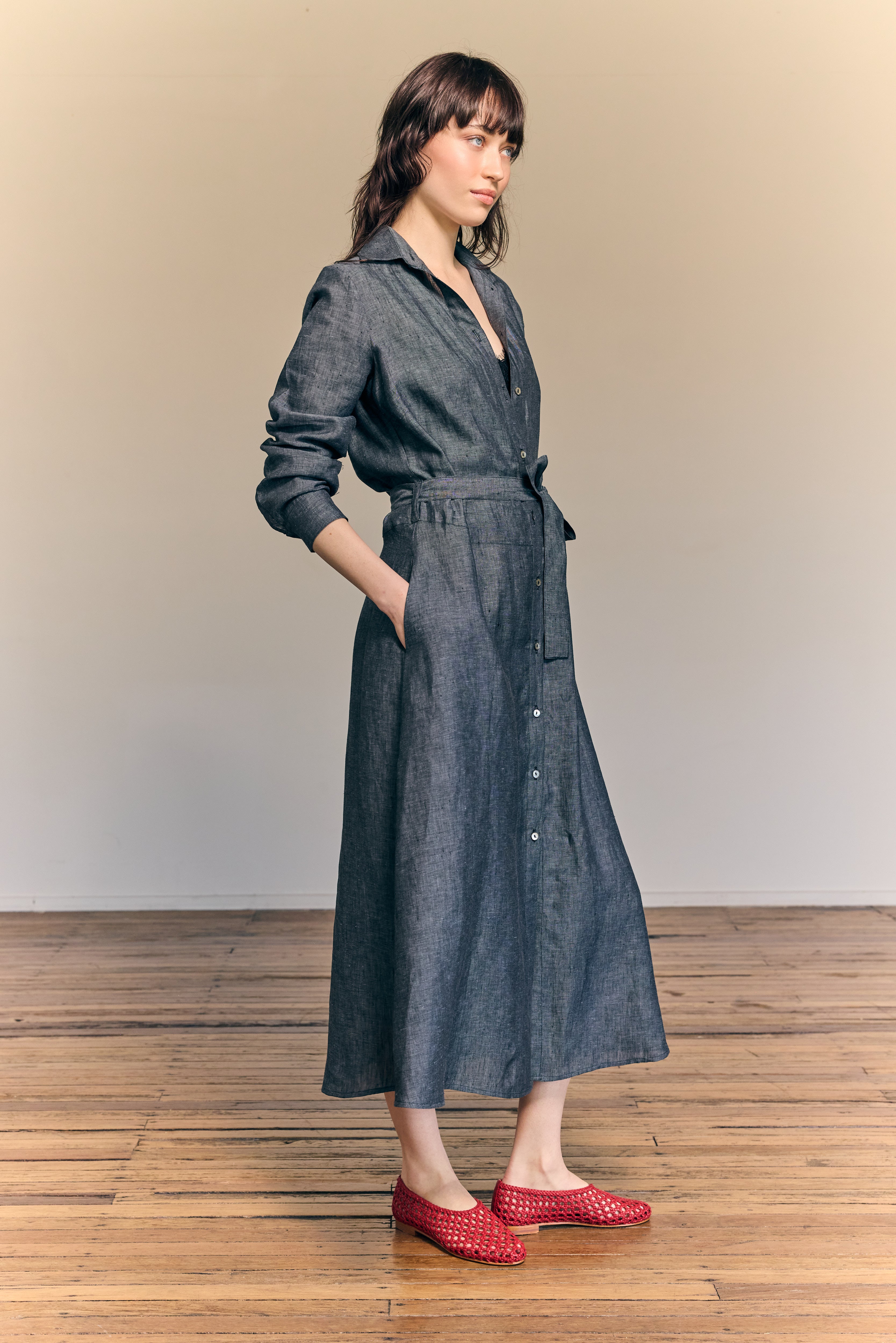 Vestido Katherine Lino Antracita