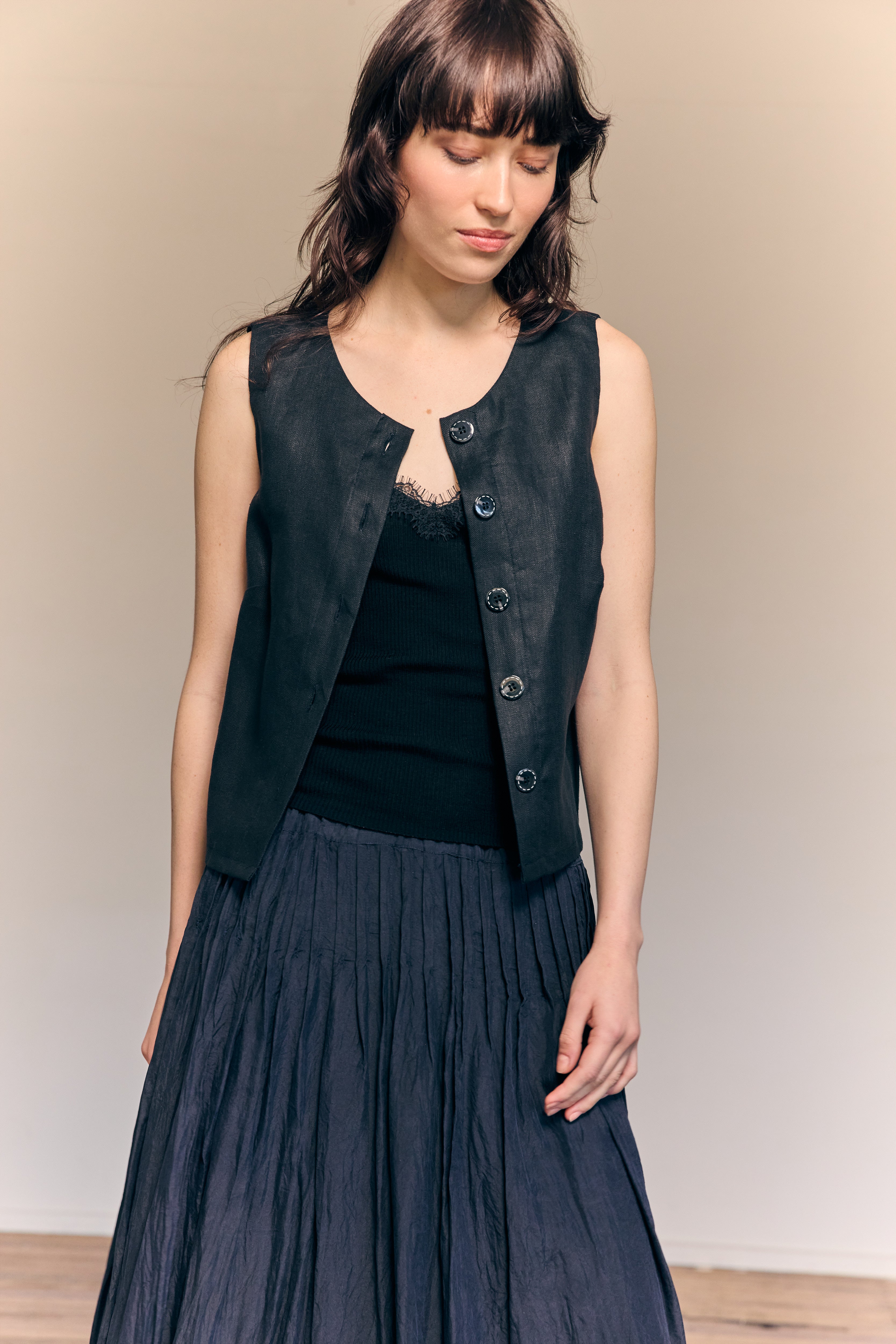 Hope Skirt  Natural Fibres Black