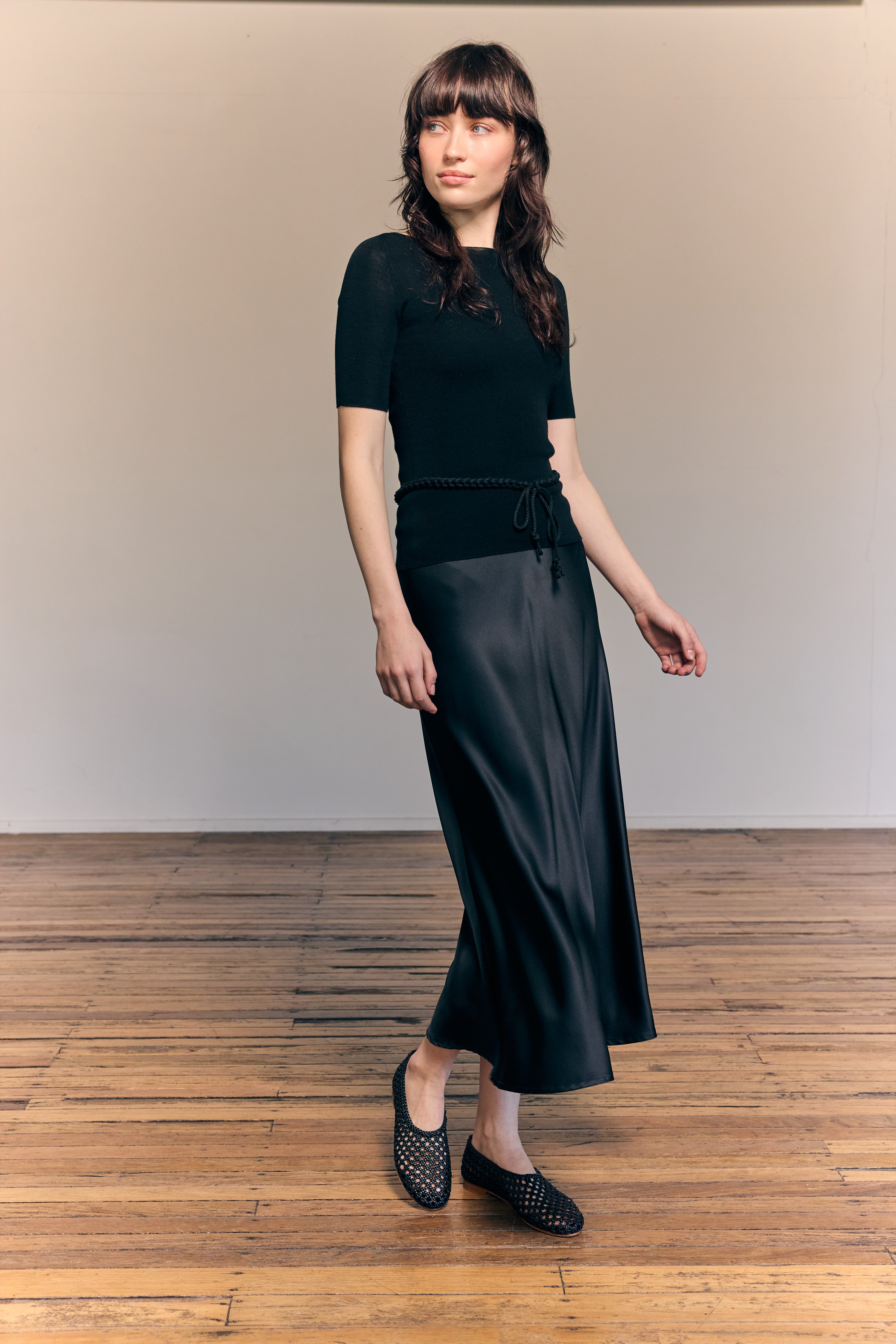 Amy Hand Knotted Belt Black