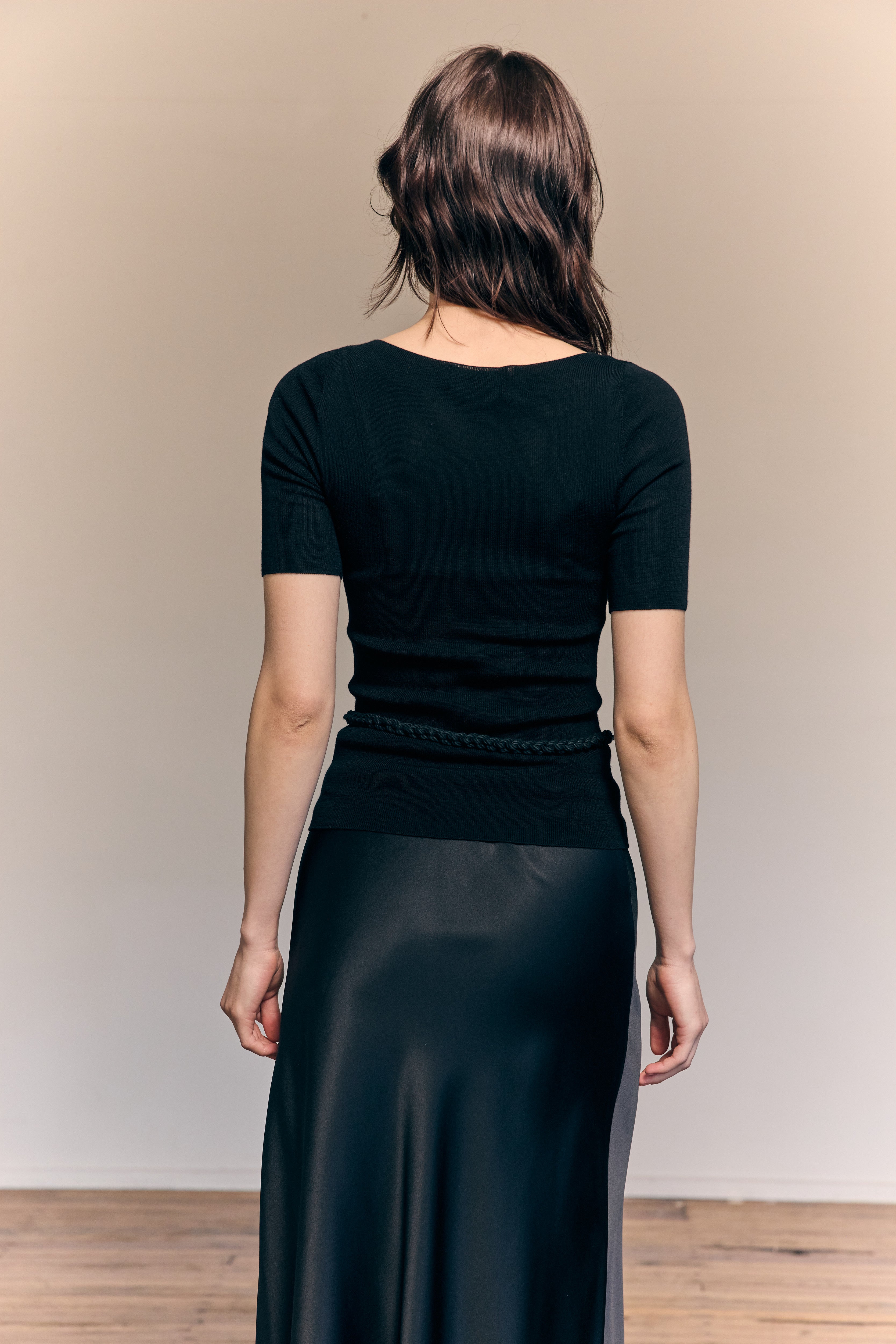 Fleur Knit Merino Wool Black