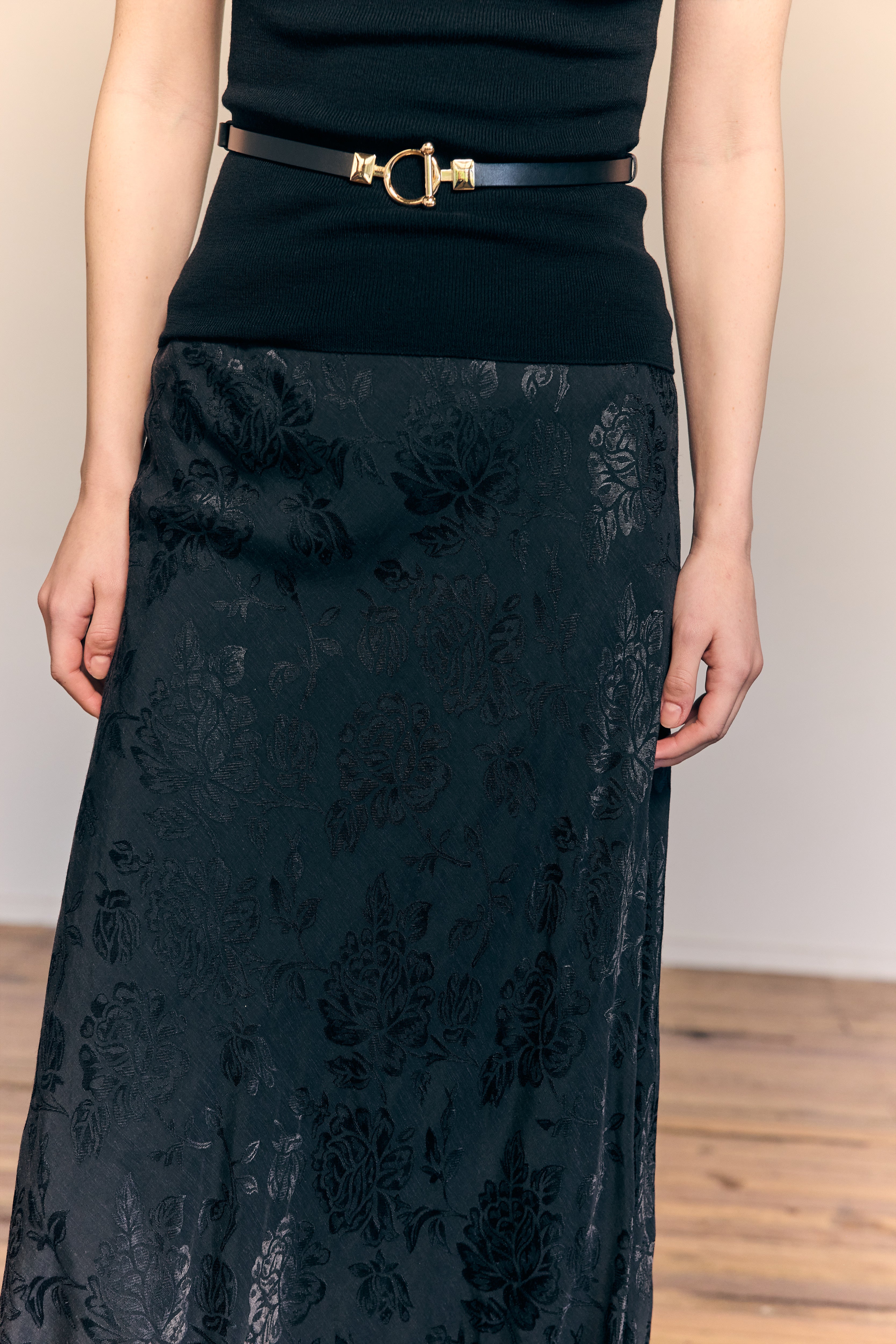 Ellie Slimline Belt Black