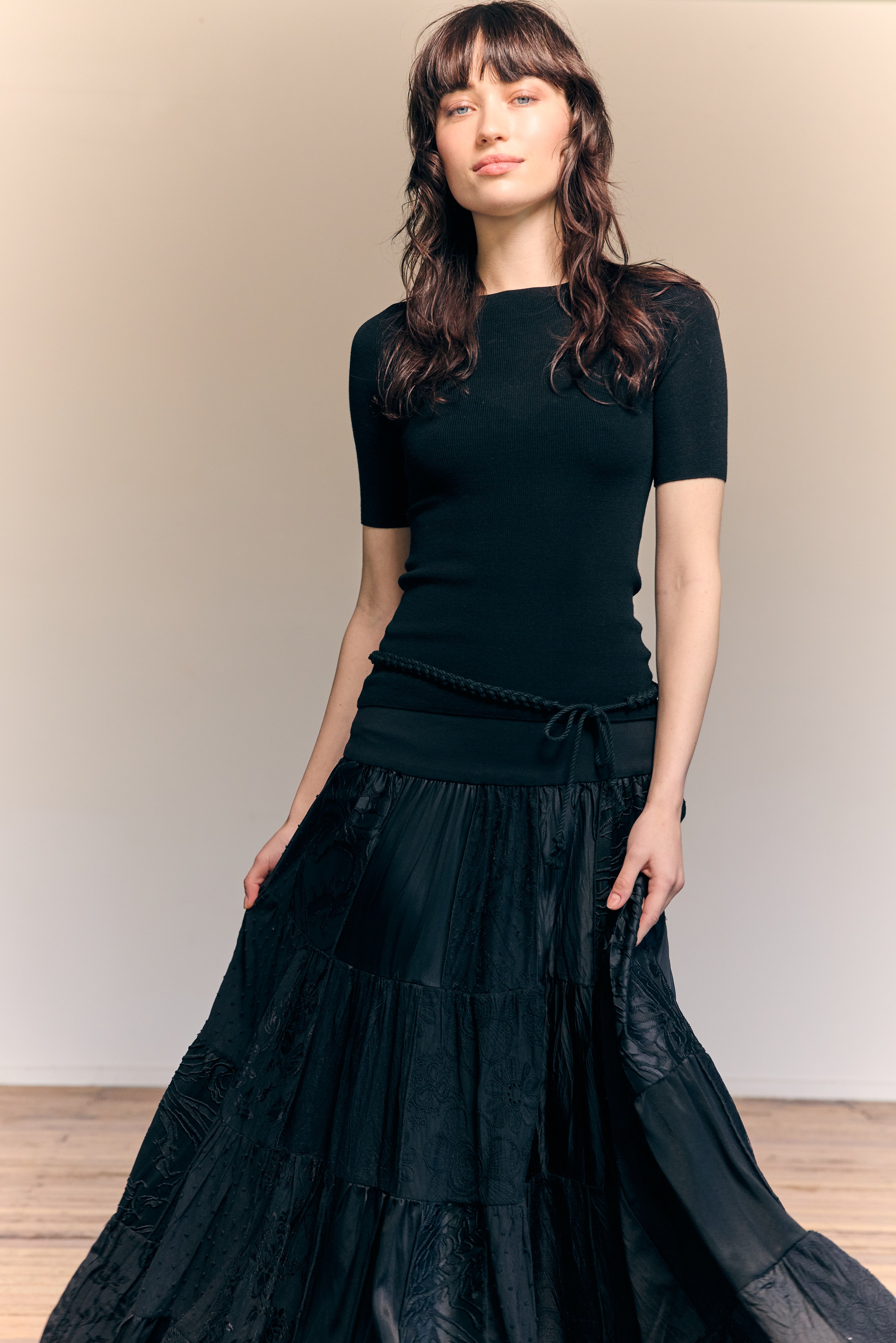 Hope Skirt  Natural Fibres Black