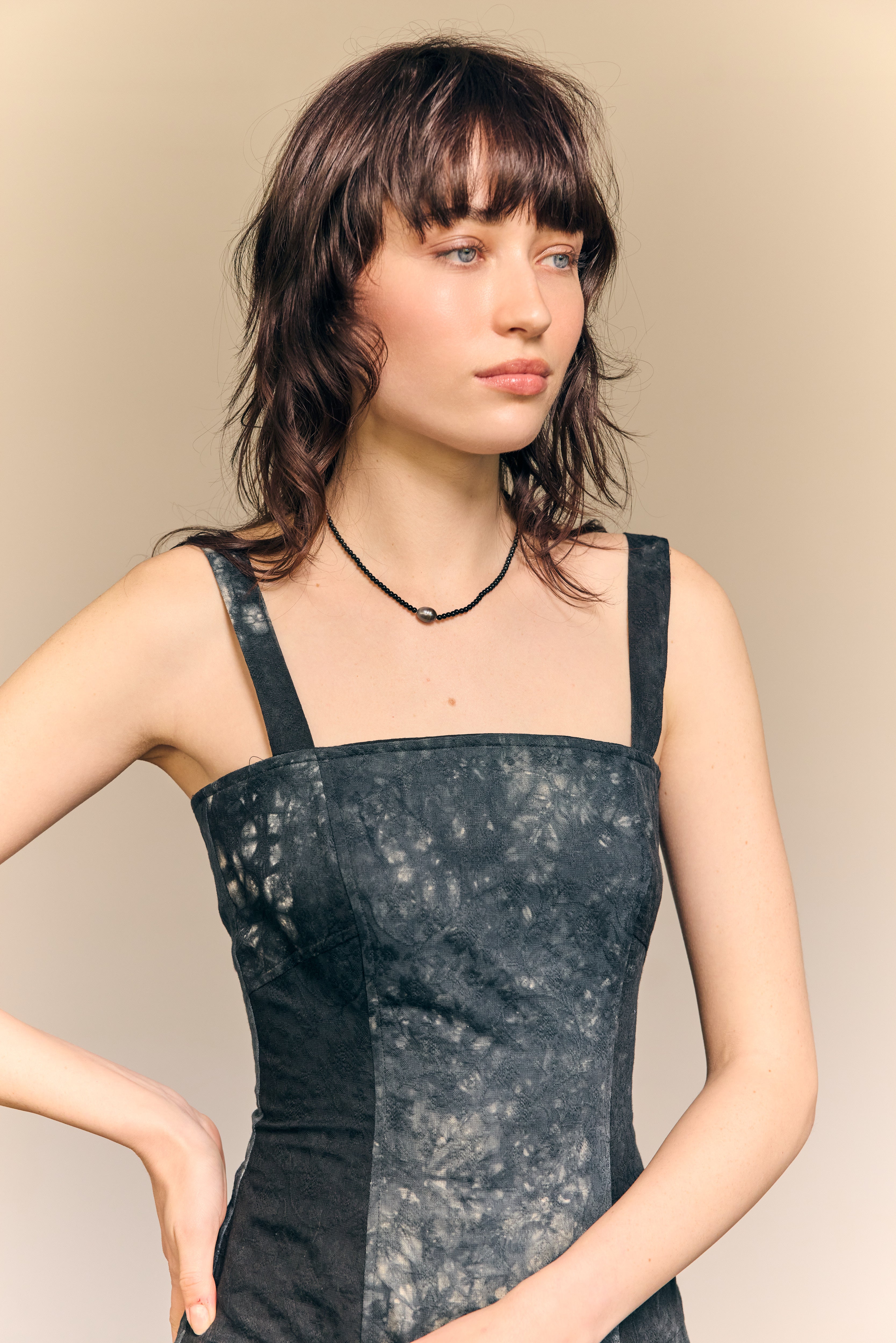 Cherie Bustier de algodón Ocean Shibori