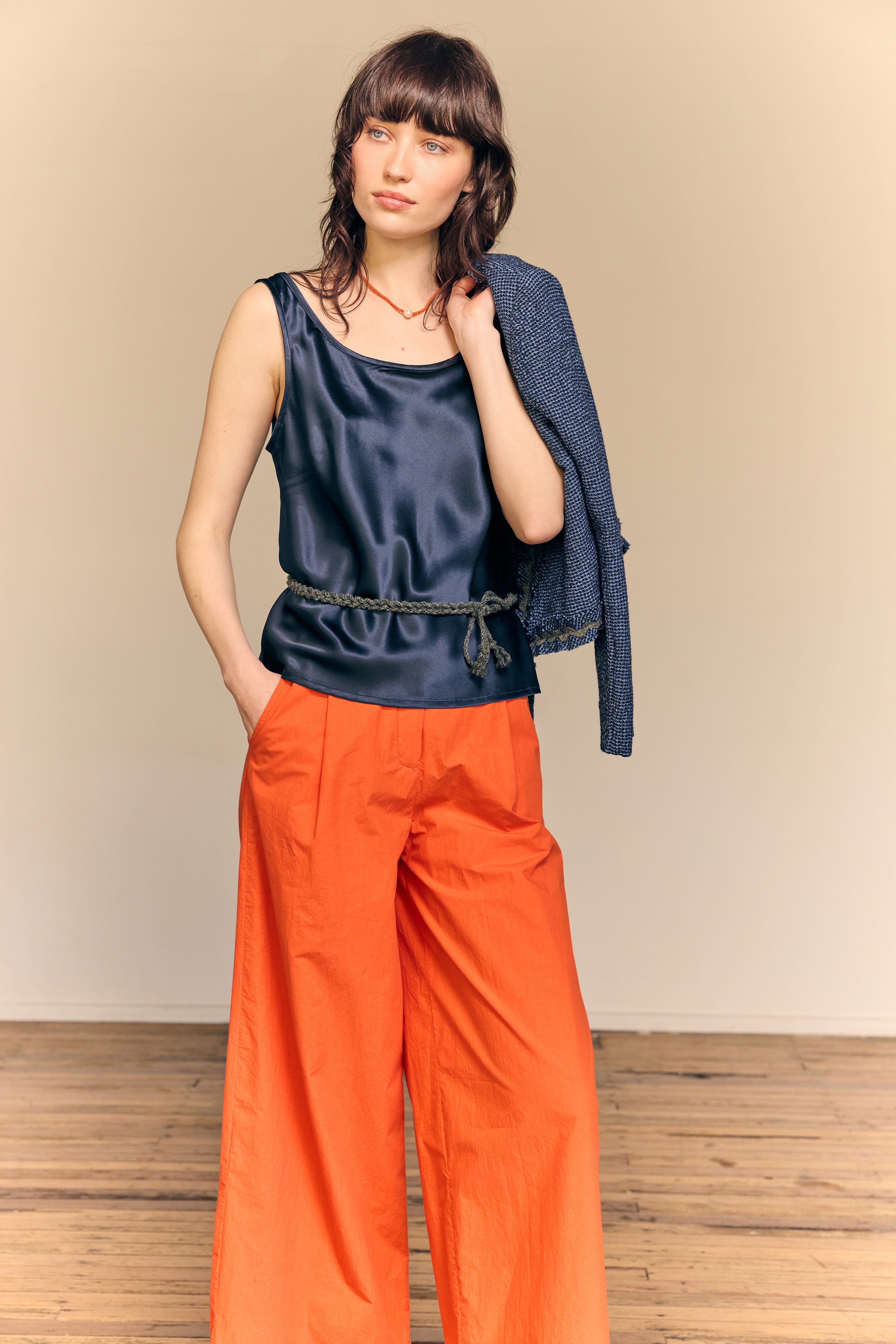 Charlie Pant Japanese Cotton Orange