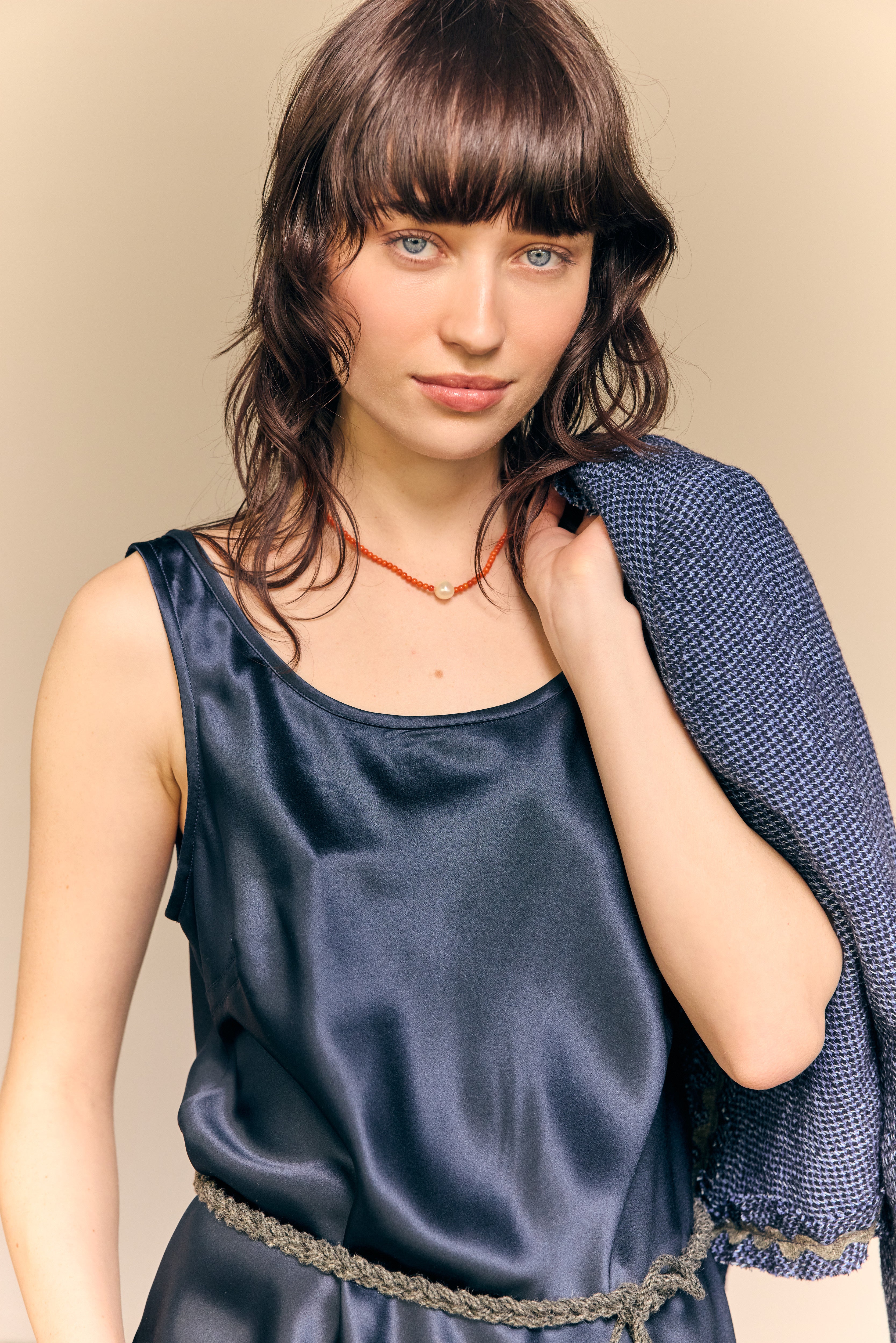Kiko Tweed Jacket Marine