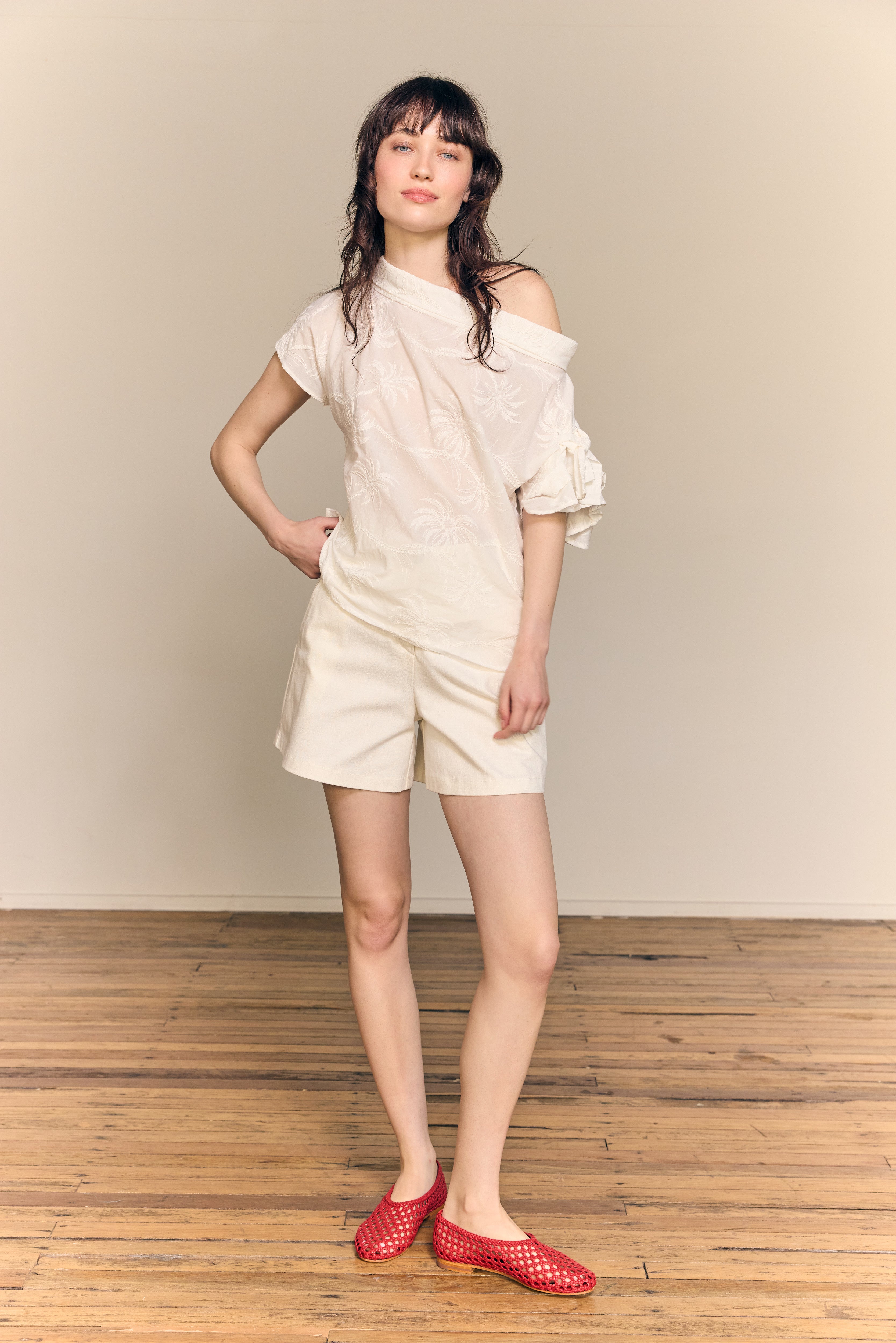 Ava Short White Denim