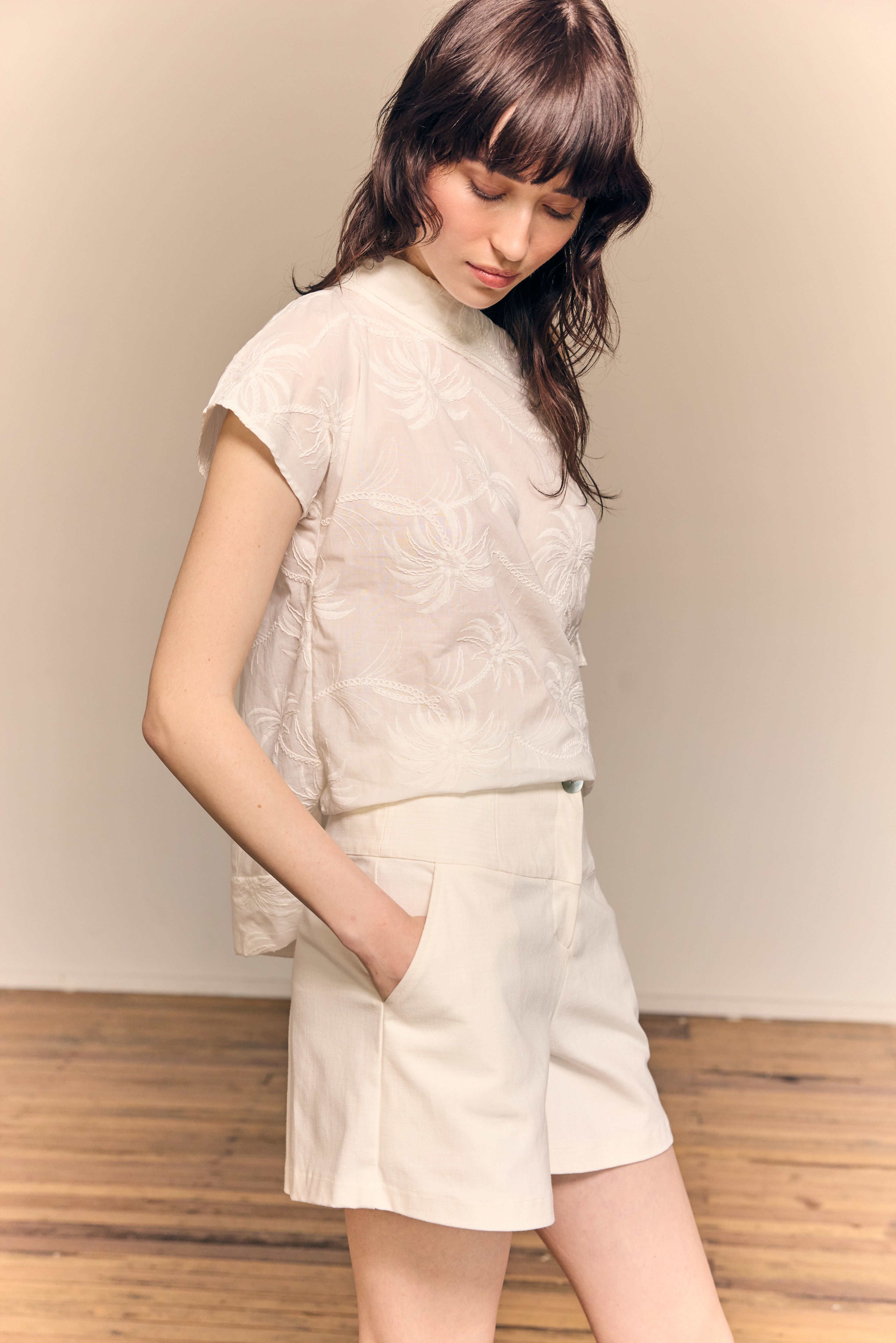 Ava Short White Denim