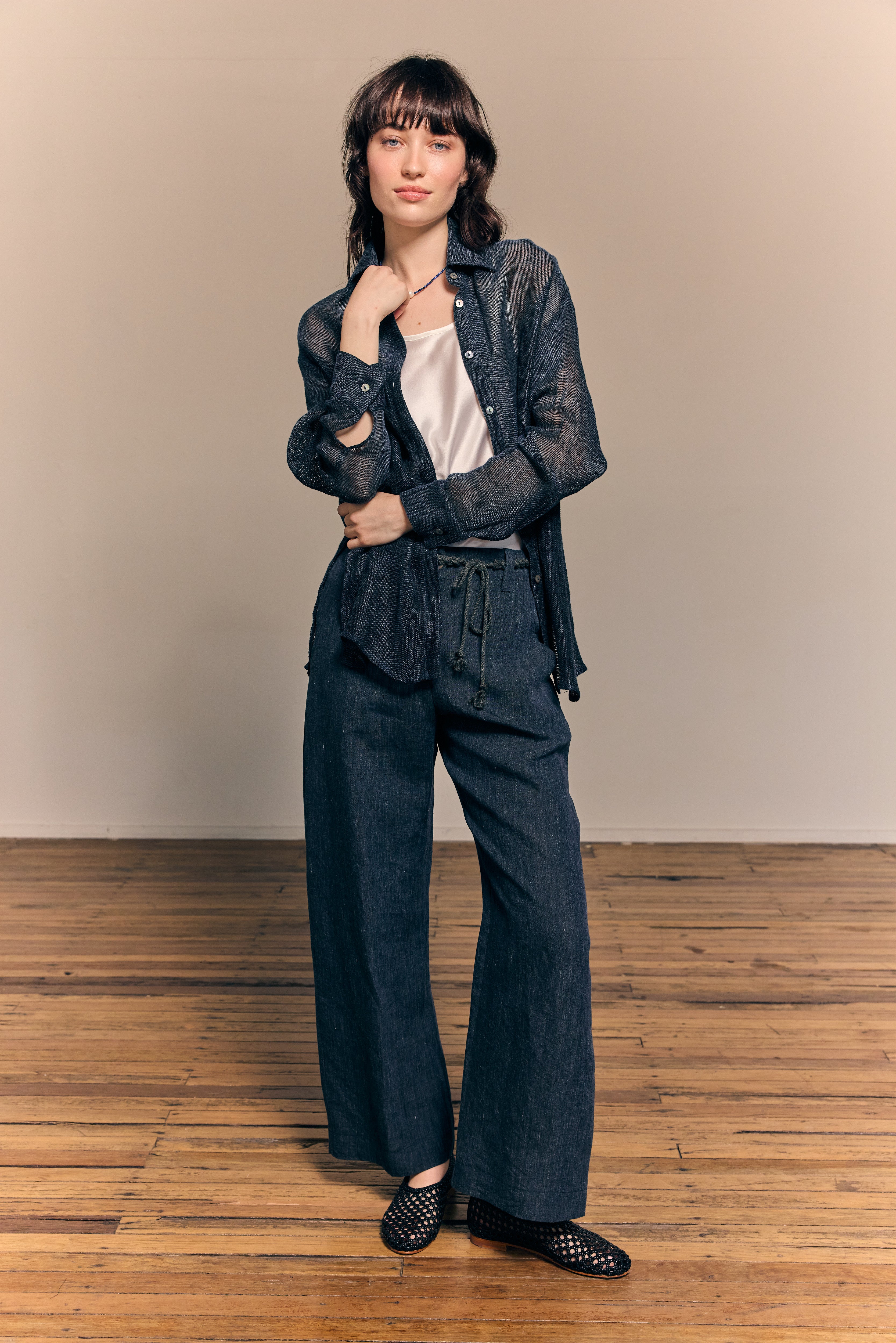 Penelope Linen Denim Pant