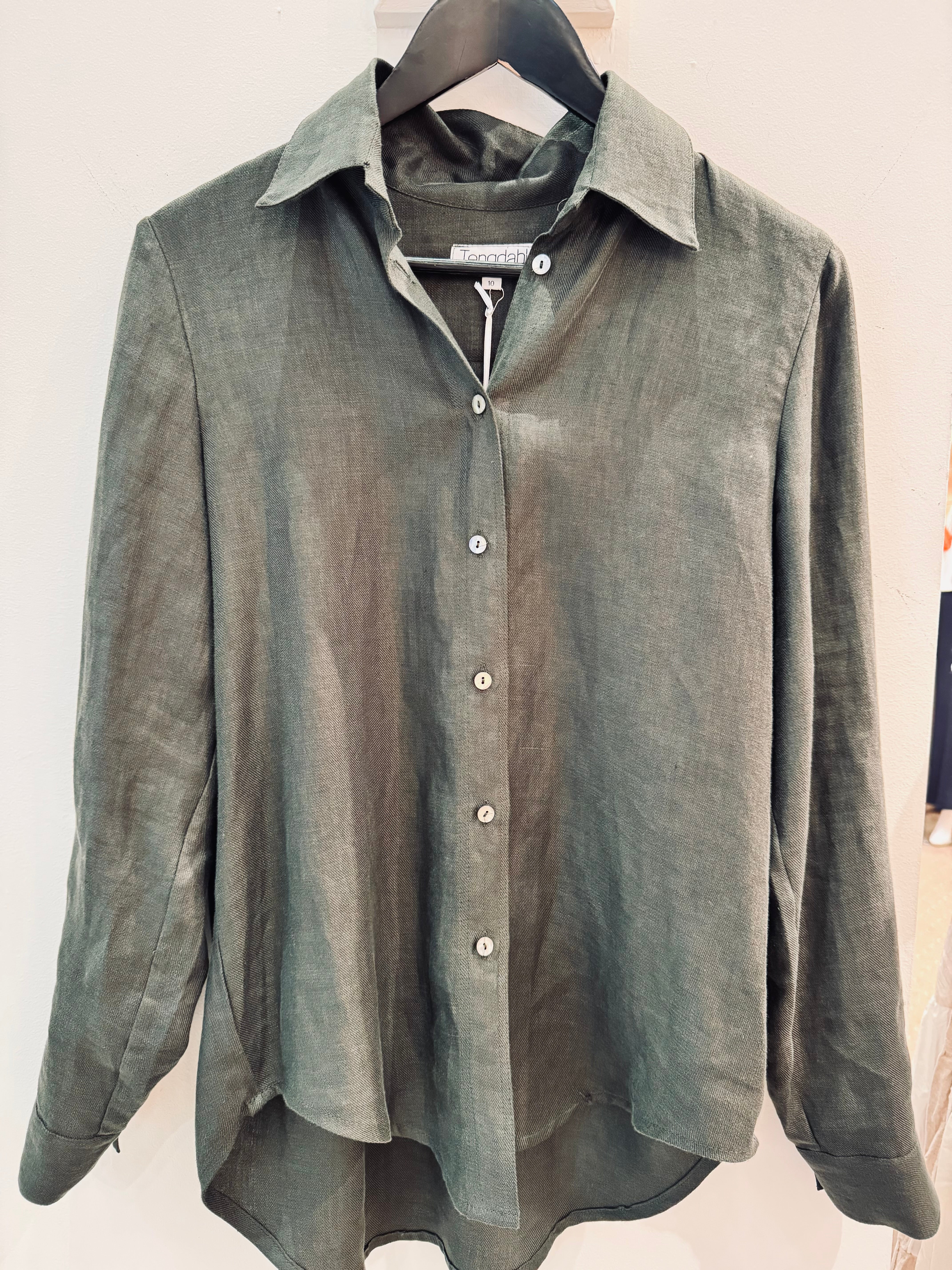 Adele Jacket Linen Moss